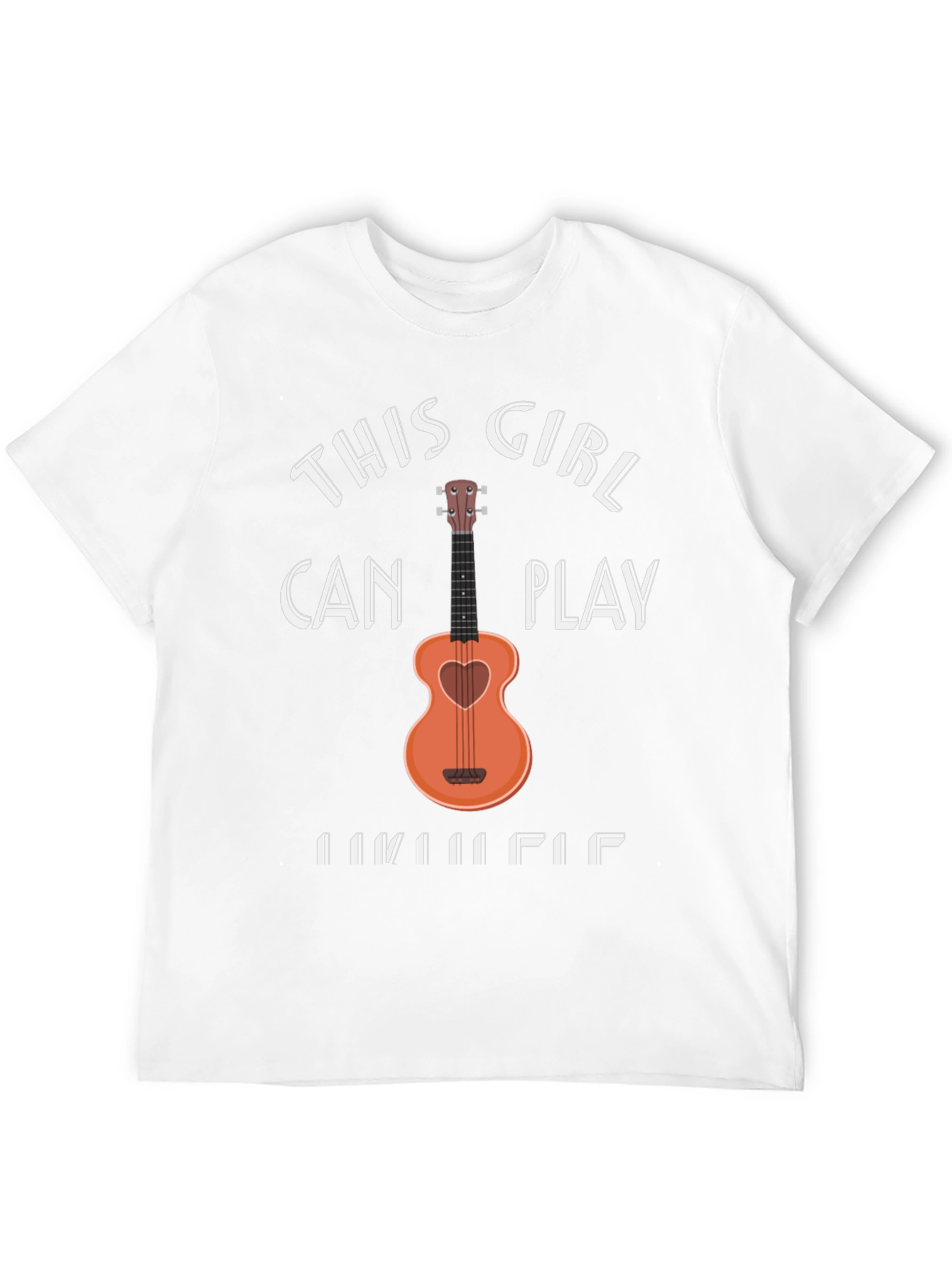 This Girl Can Play Ukulele Black T-Shirt