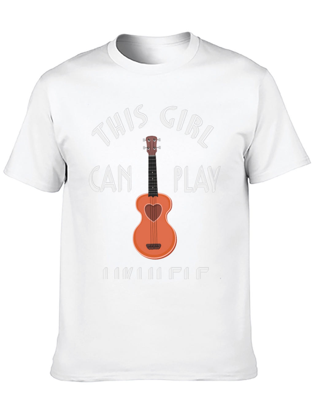This Girl Can Play Ukulele Black T-Shirt