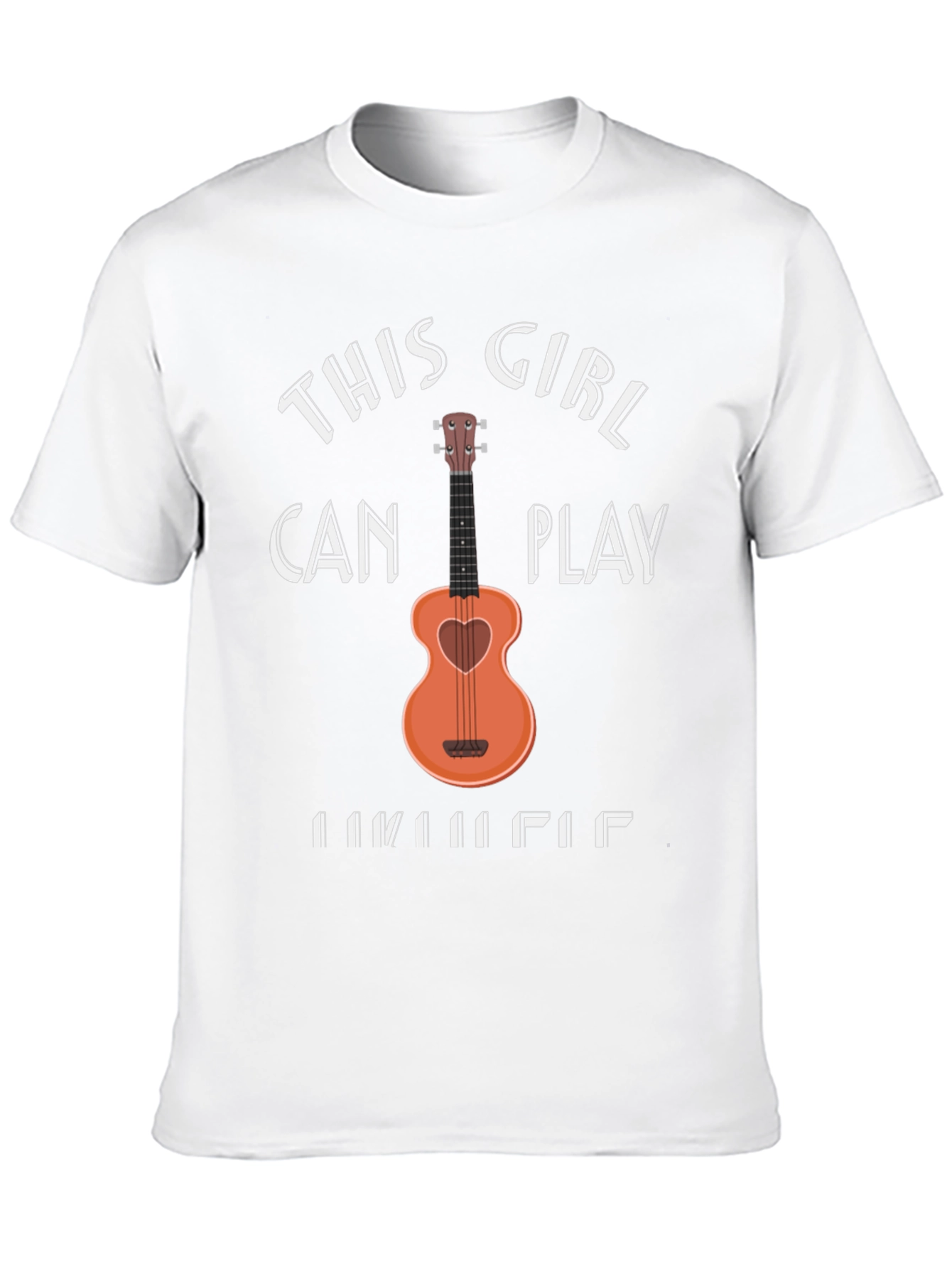 This Girl Can Play Ukulele Black T-Shirt