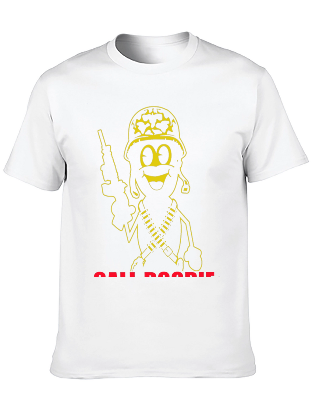 Cartoon Soldier Graphic Tee - Black T-Shirt