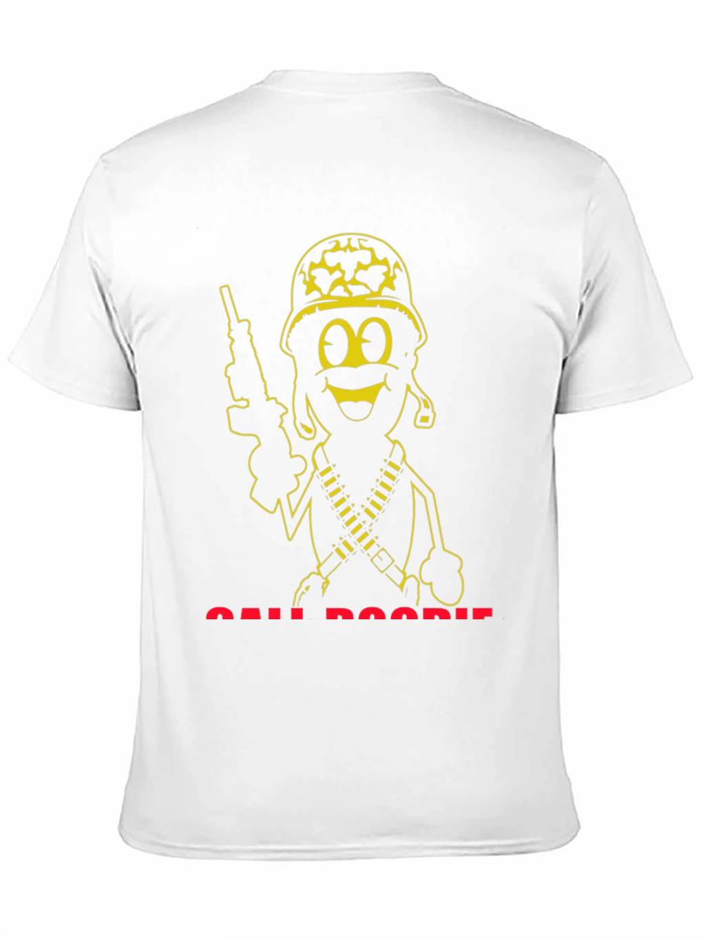 Cartoon Soldier Graphic Tee - Black T-Shirt