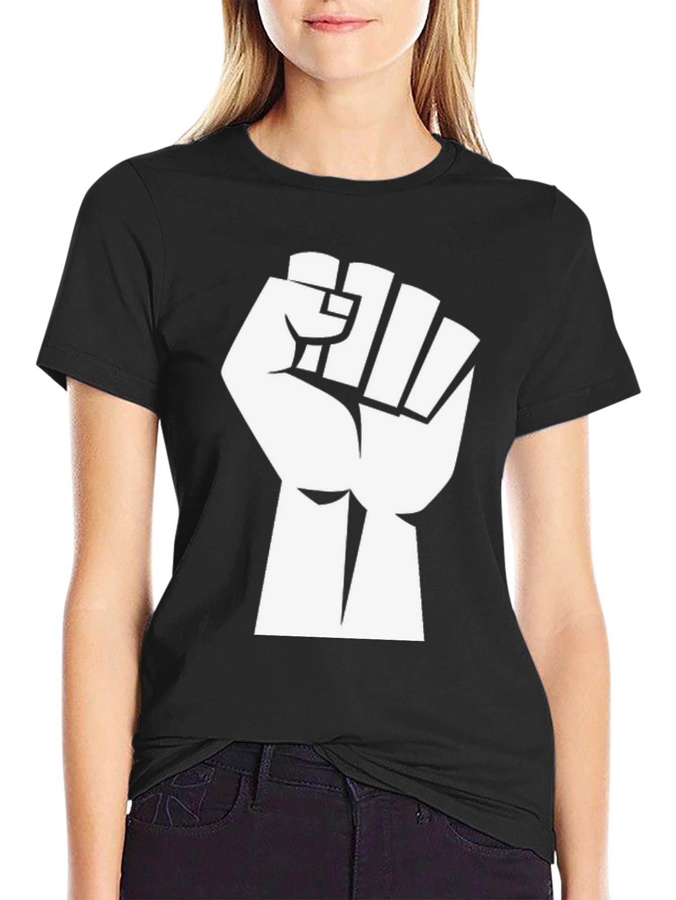 Empowered Fist Graphic T-Shirt - Black