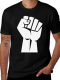 Empowered Fist Graphic T-Shirt - Black