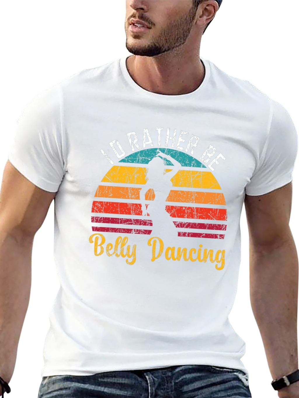 Id Rather Be Belly Dancing Retro T-Shirt