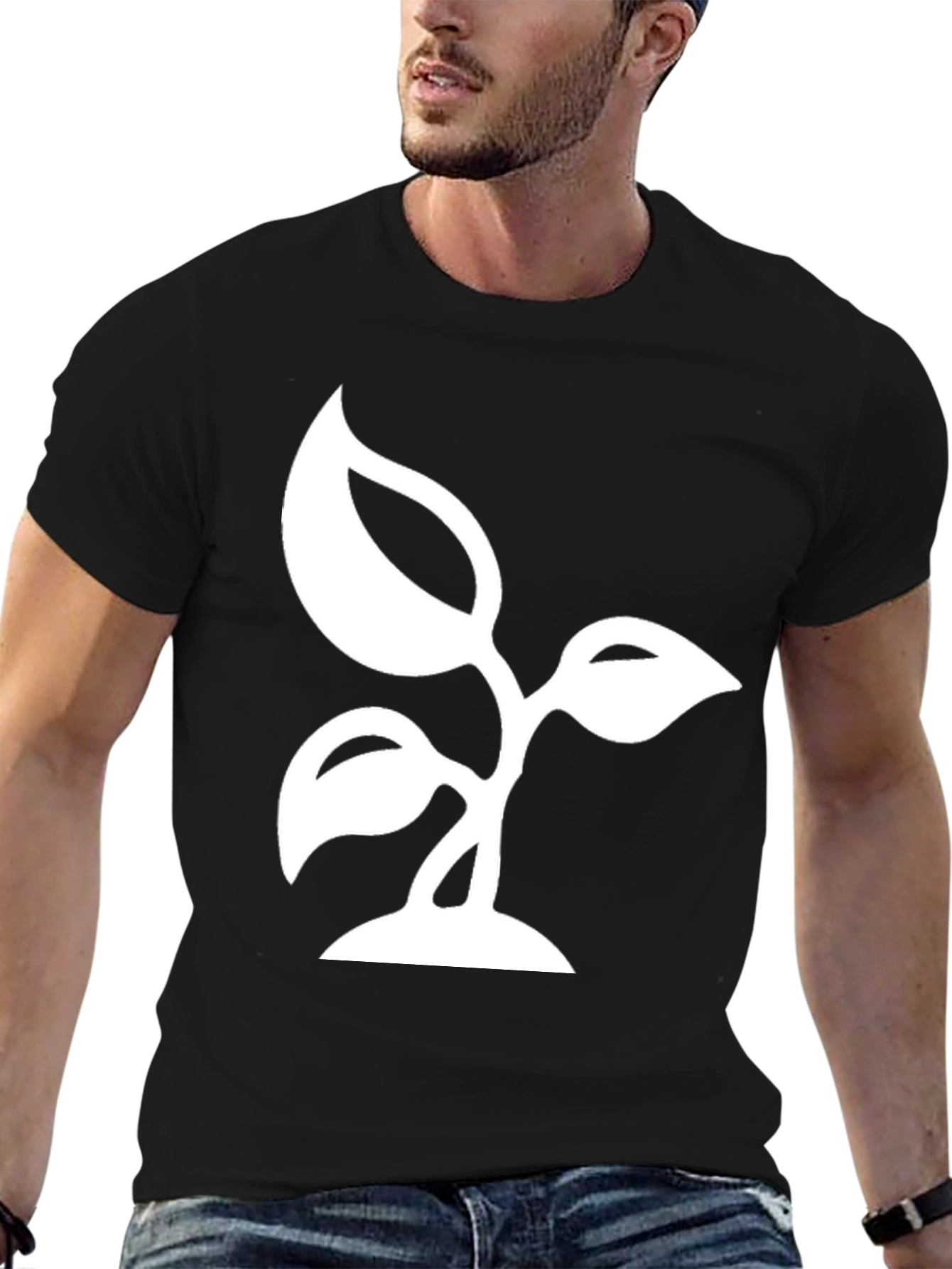 Nature Sprout Black T-Shirt