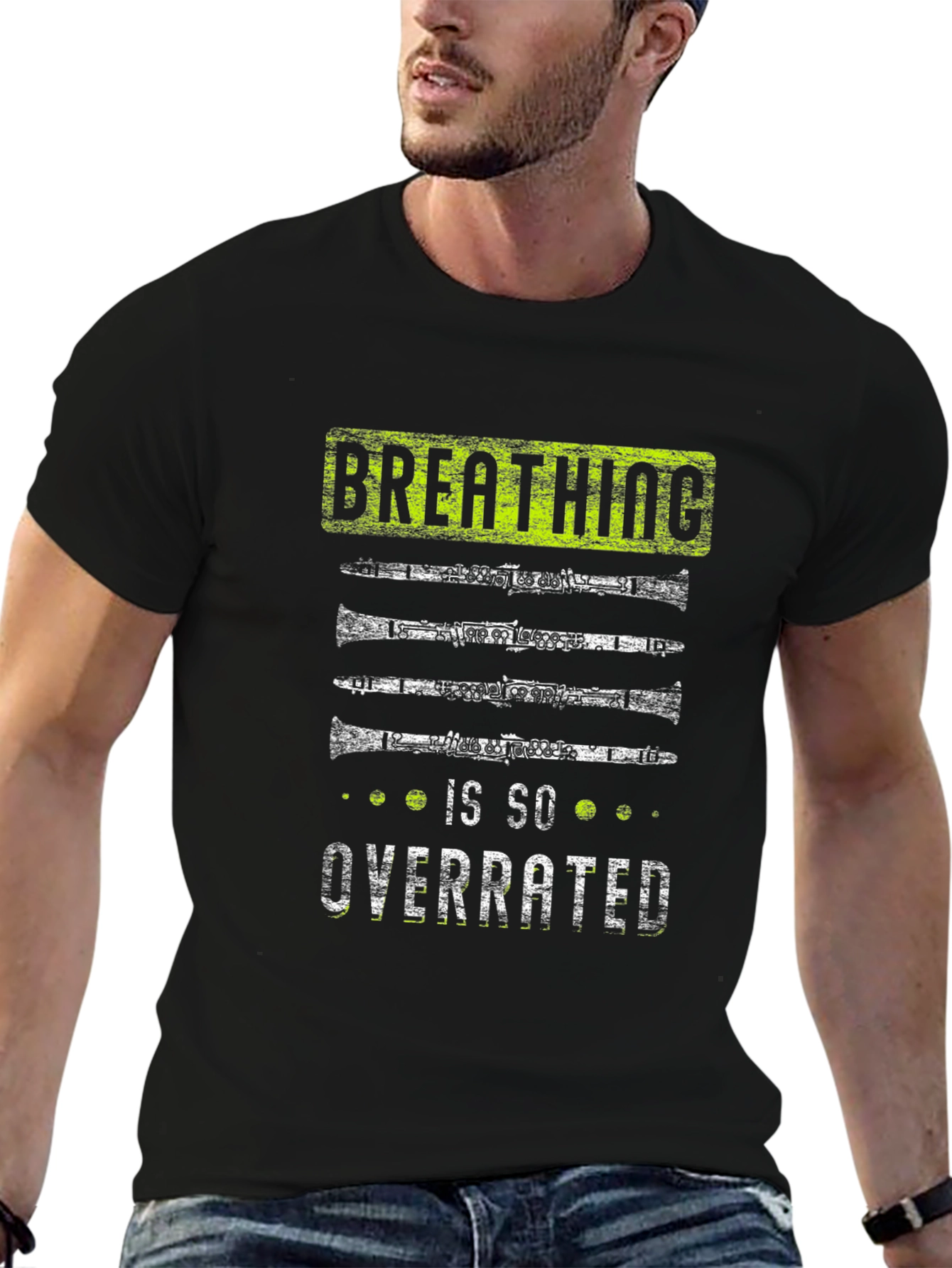 Breathing is Overrated Clarinet Player T-Shirt
