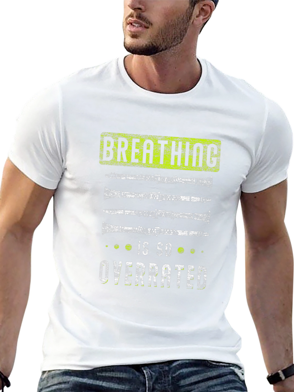 Breathing is Overrated Clarinet Player T-Shirt