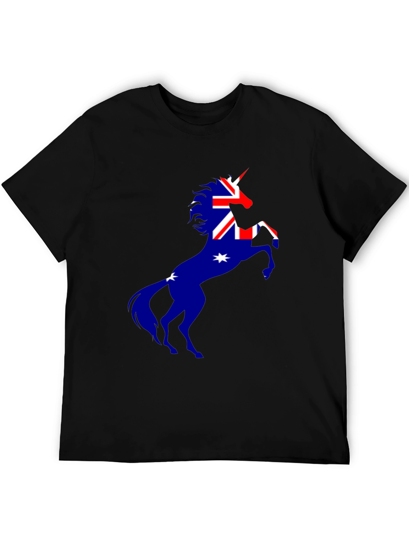 Australian Unicorn T-Shirt - Unisex Black Tee