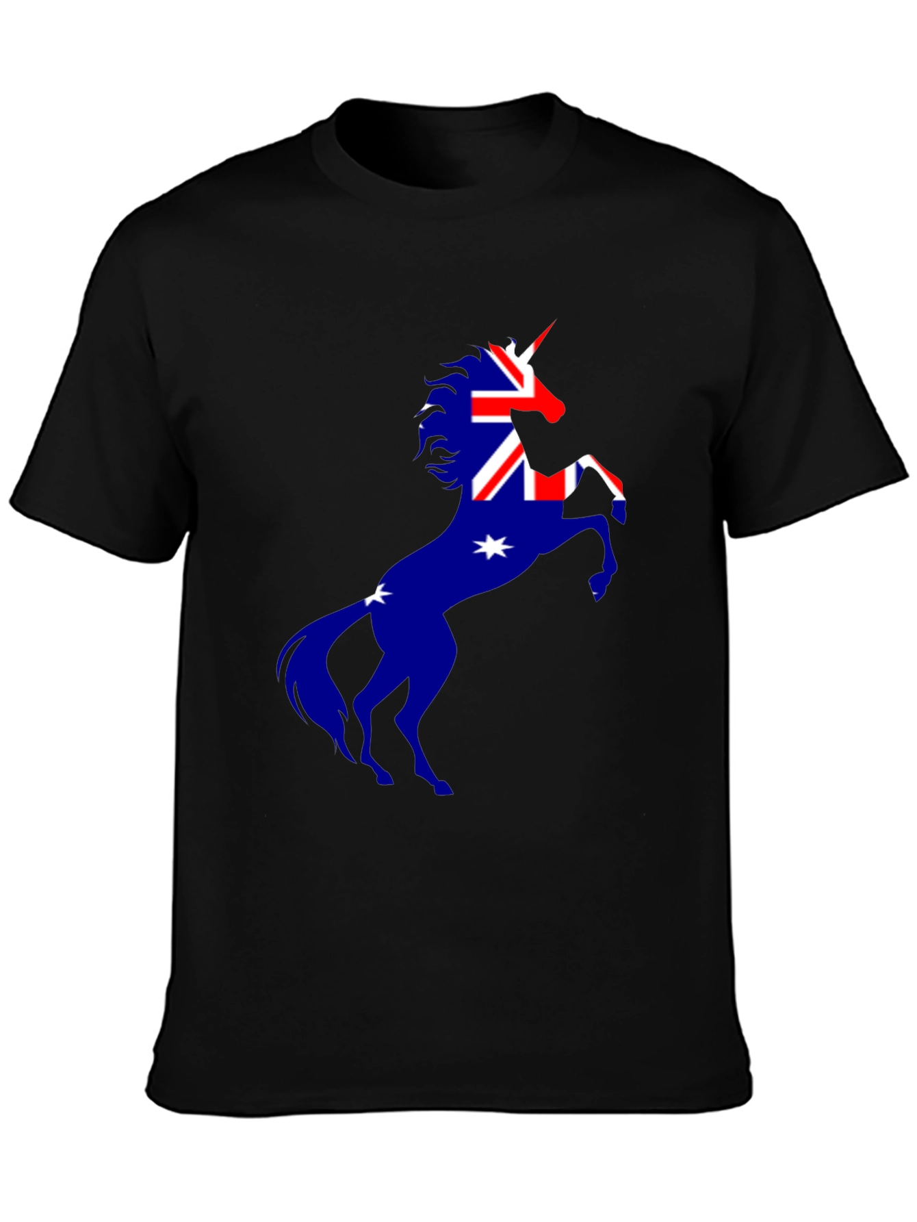 Australian Unicorn T-Shirt - Unisex Black Tee