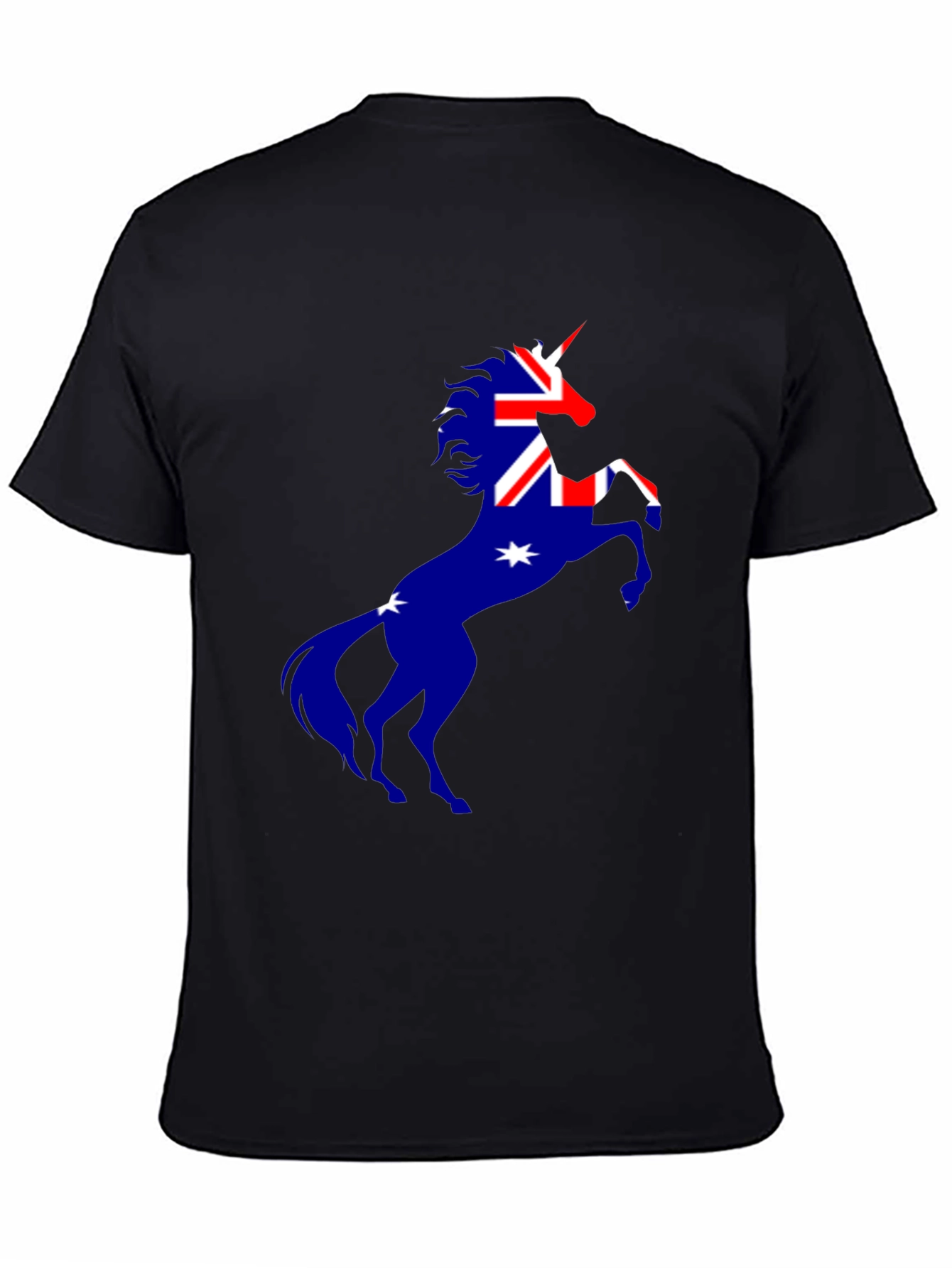 Australian Unicorn T-Shirt - Unisex Black Tee