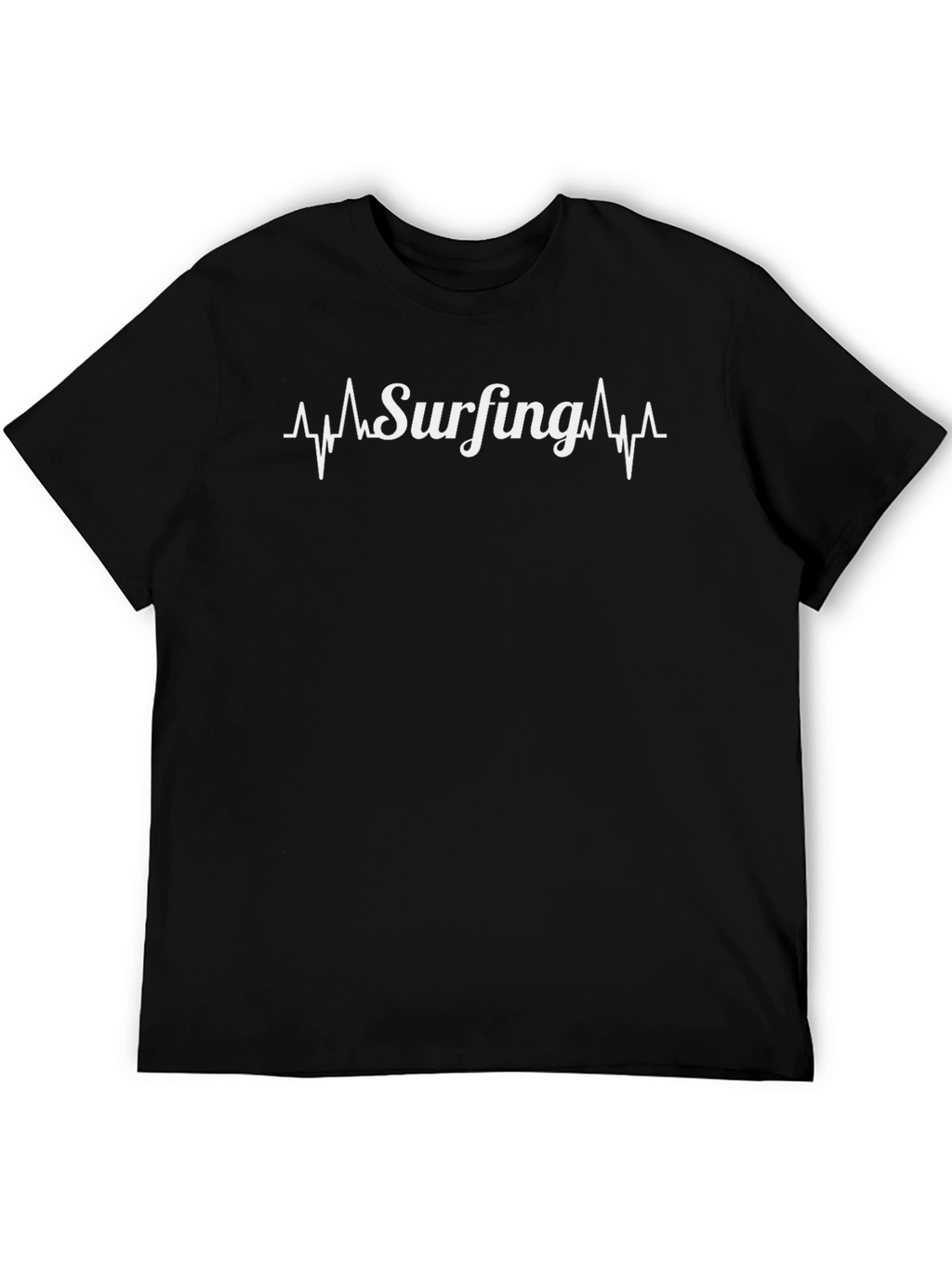 Surfing Heartbeat Graphic Tee - Cool Casual T-Shirt