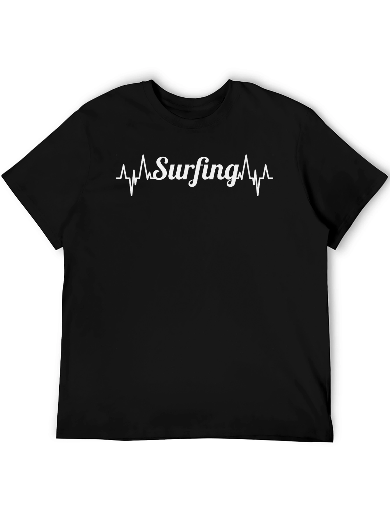 Surfing Heartbeat Graphic Tee - Cool Casual T-Shirt
