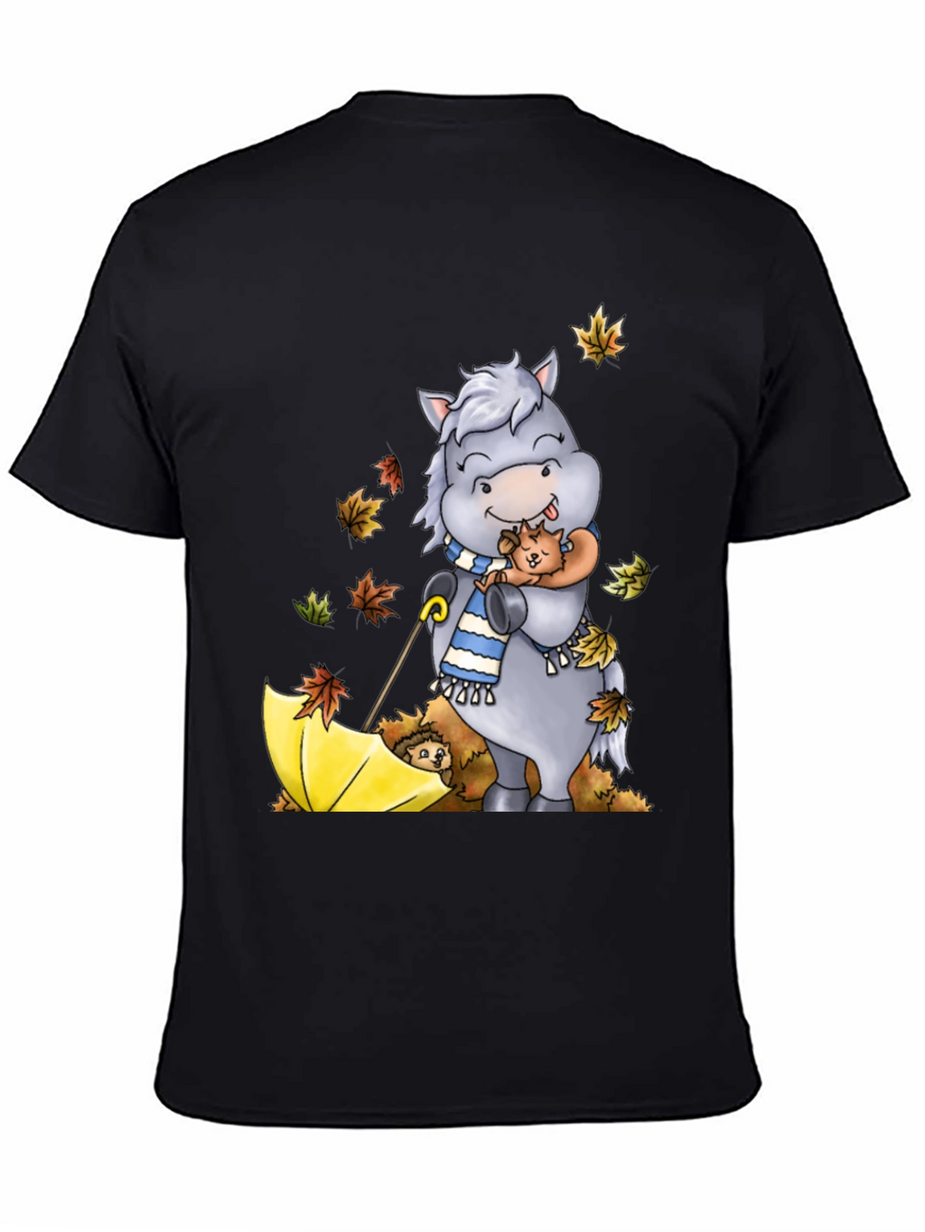 Cute Horse & Hedgehog Fall T-Shirt
