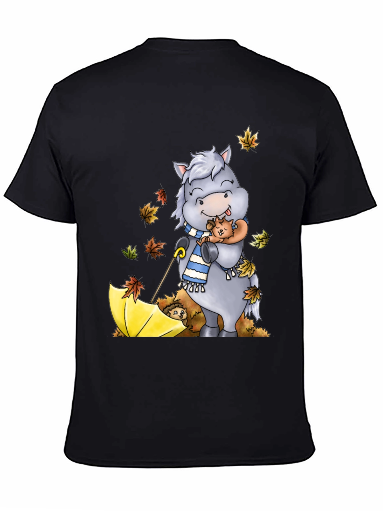 Cute Horse & Hedgehog Fall T-Shirt