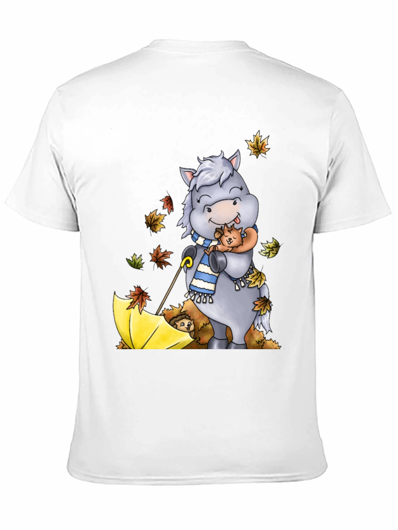 Cute Horse & Hedgehog Fall T-Shirt