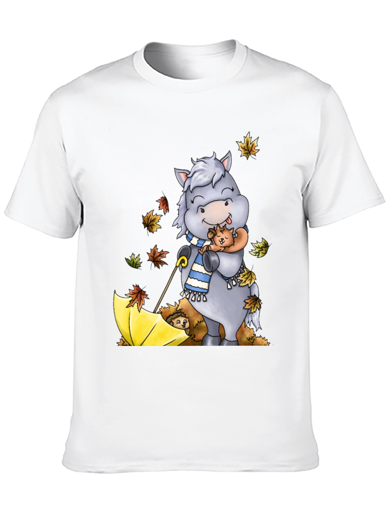 Cute Horse & Hedgehog Fall T-Shirt