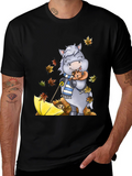 Cute Horse & Hedgehog Fall T-Shirt