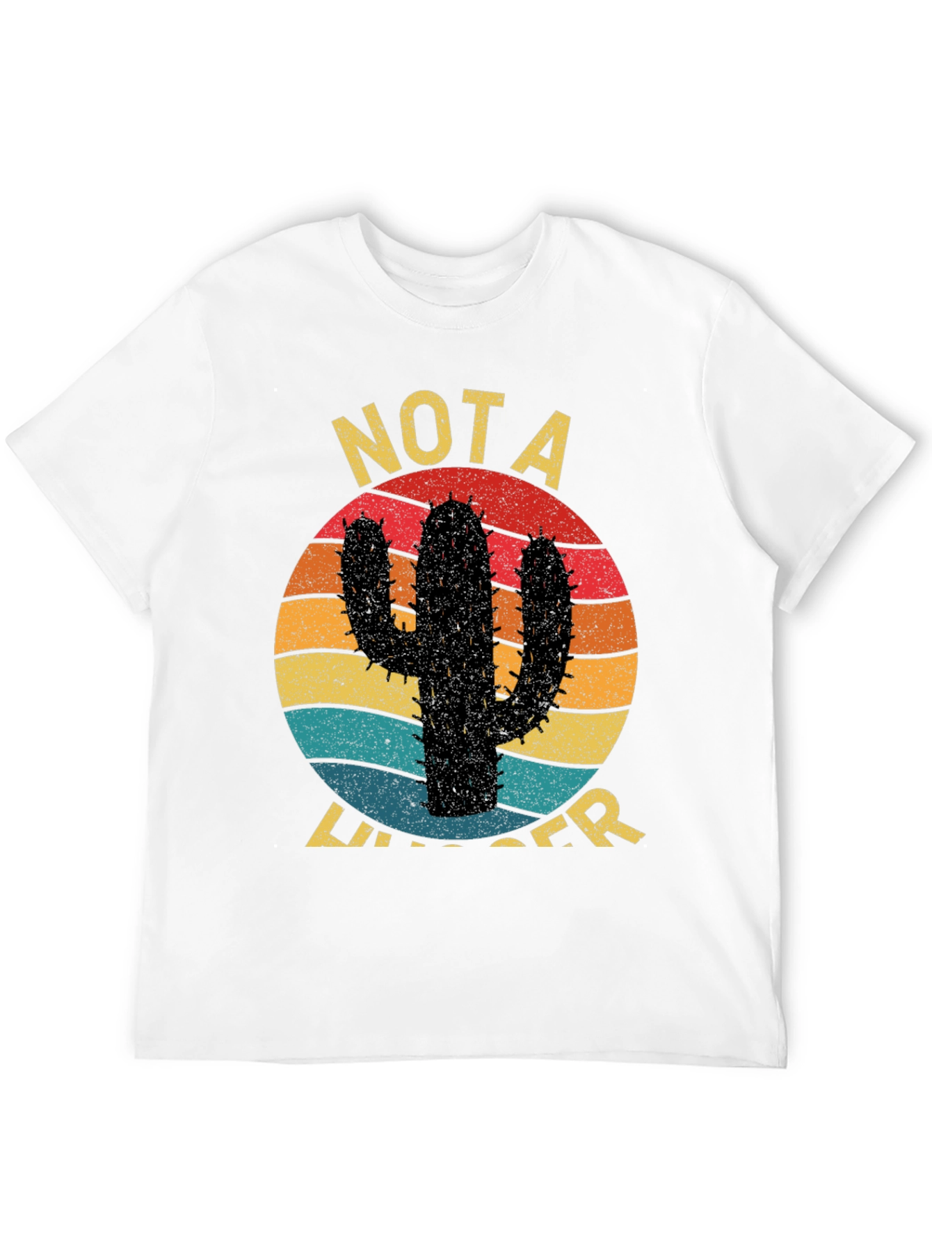 Funny Cactus Graphic Tee - Not a Hugger T-Shirt