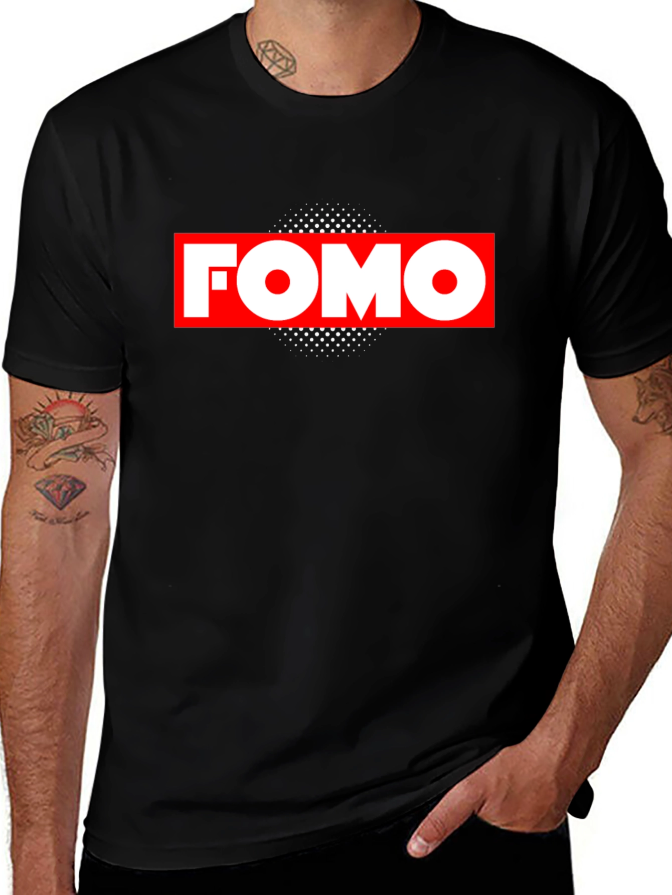 FOMO Graphic Tee - Black Casual Shirt