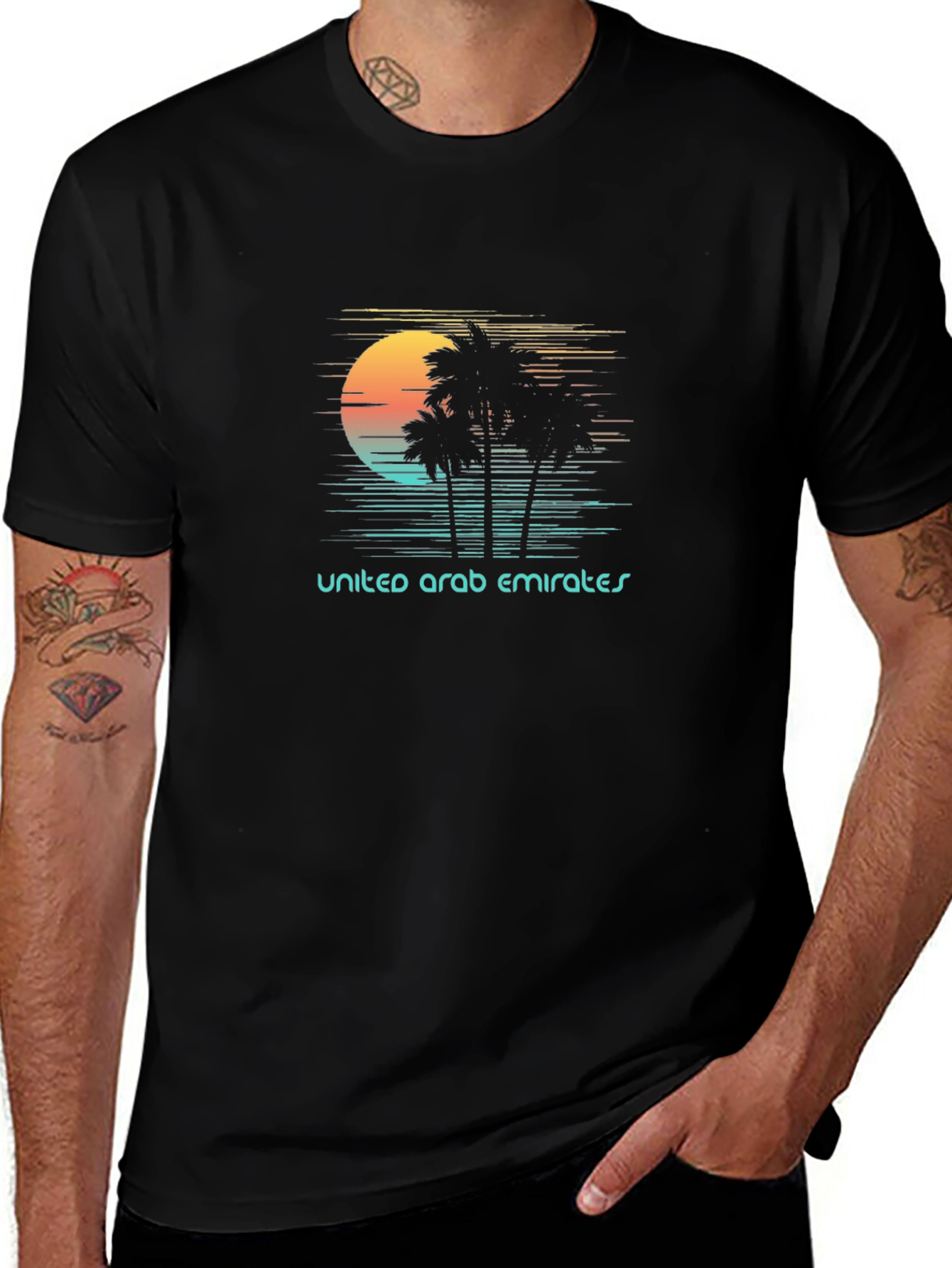 United Arab Emirates Sunset Graphic T-Shirt