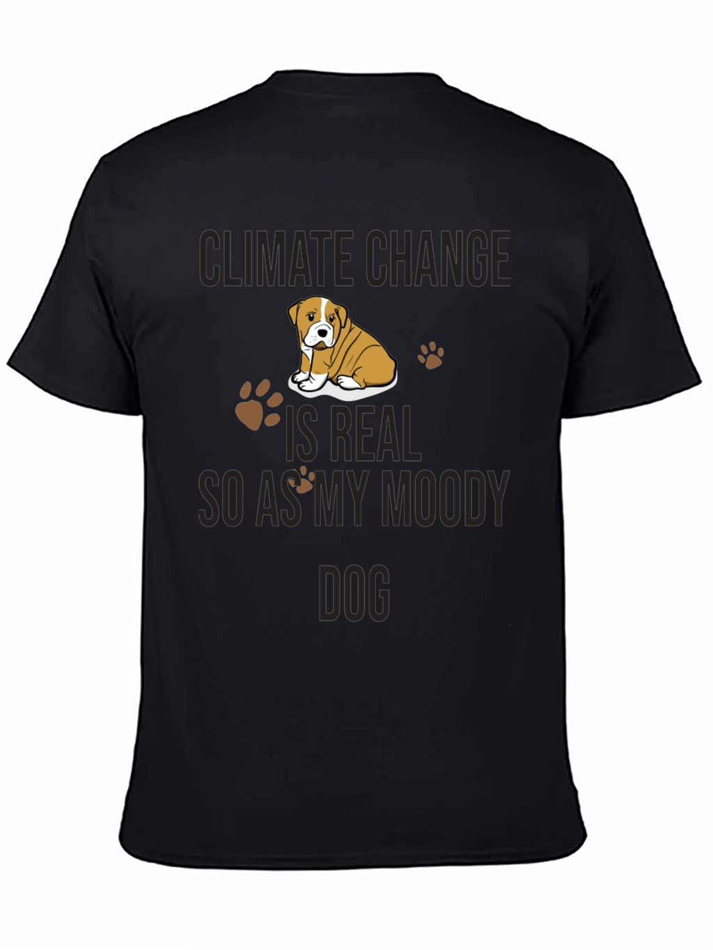 Climate Change Moody Dog Graphic T-Shirt
