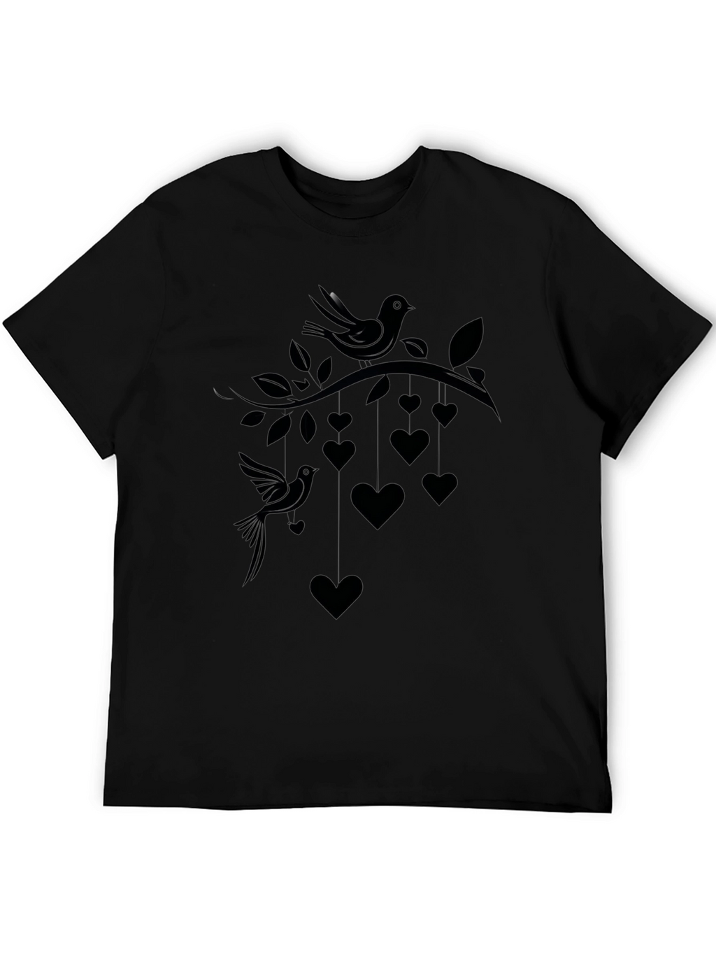 Love Birds Tee - Heart & Bird Graphic Print