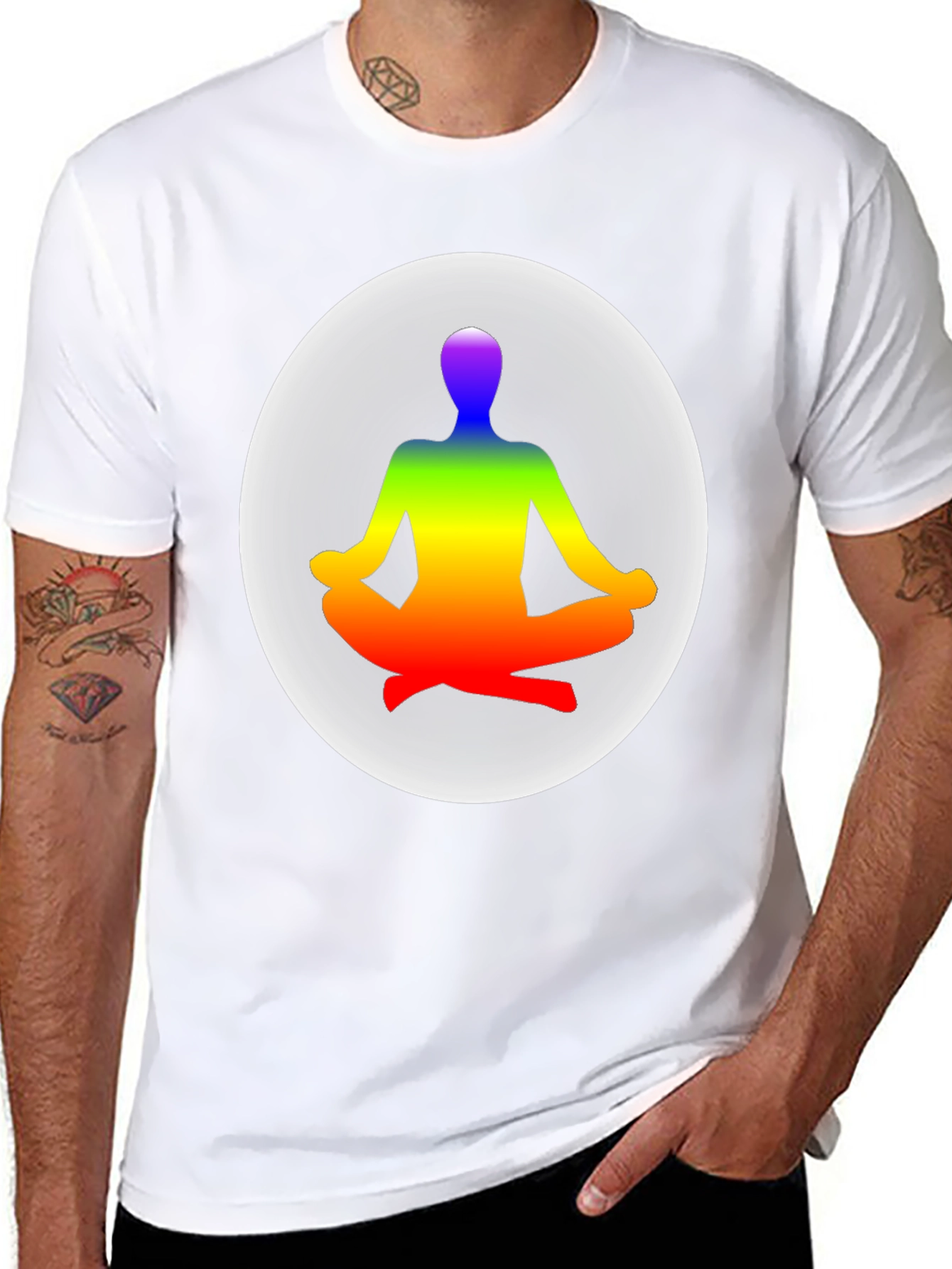 Zen Chakra Meditation T-Shirt - Black