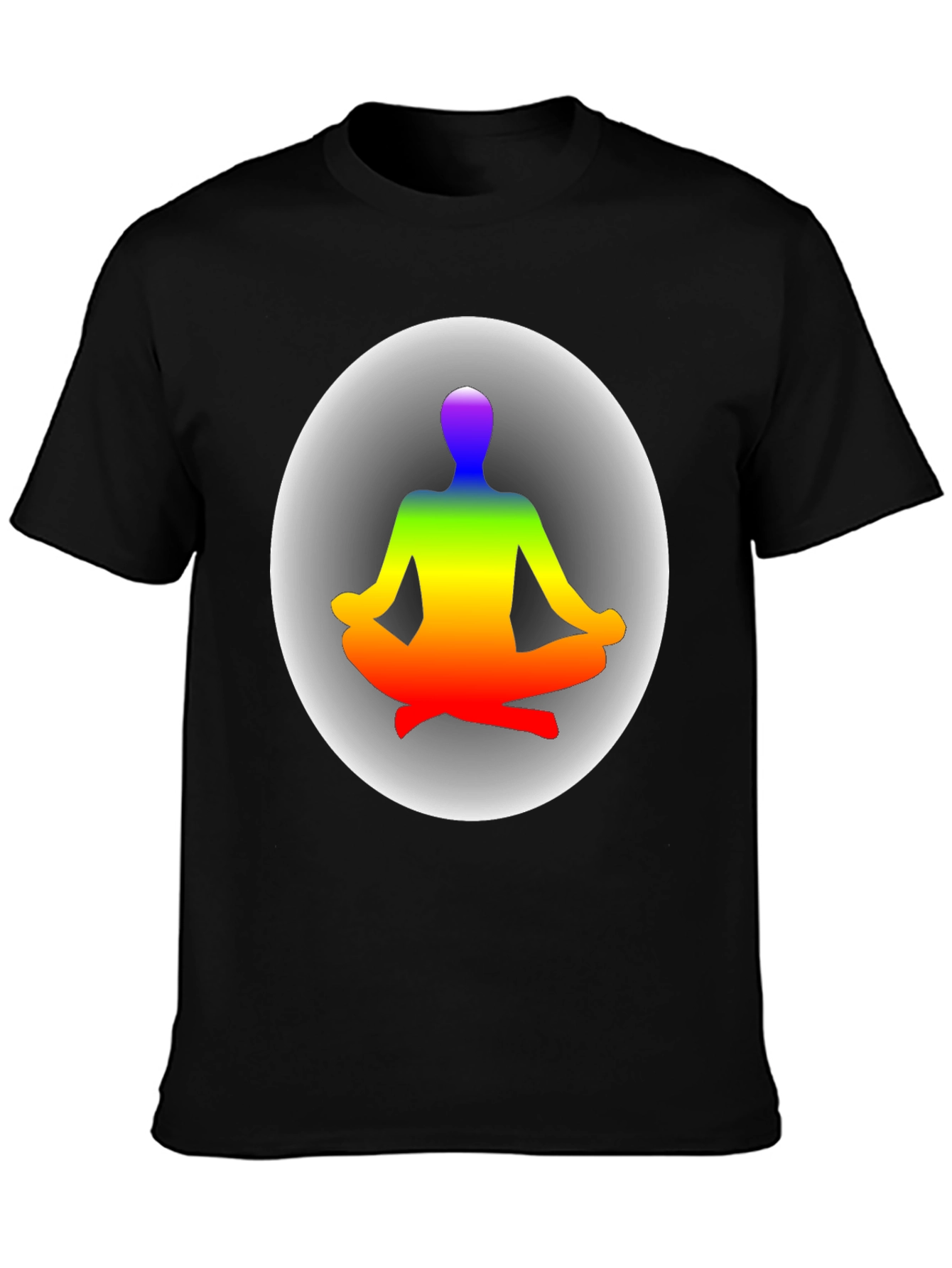 Zen Chakra Meditation T-Shirt - Black