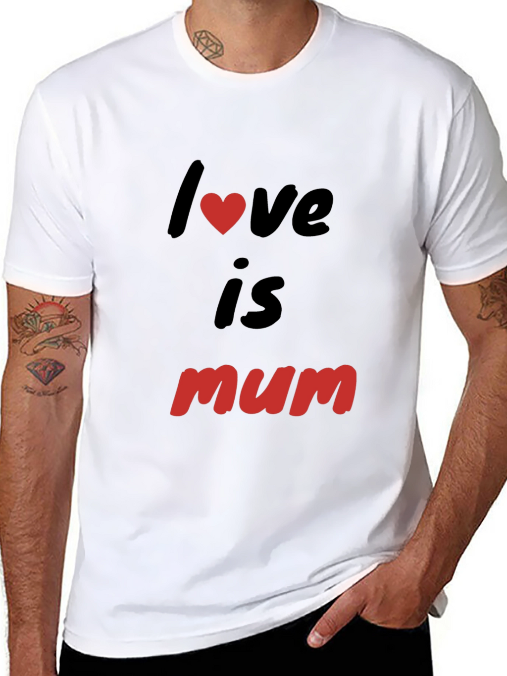 Love is Mum - Black T-shirt
