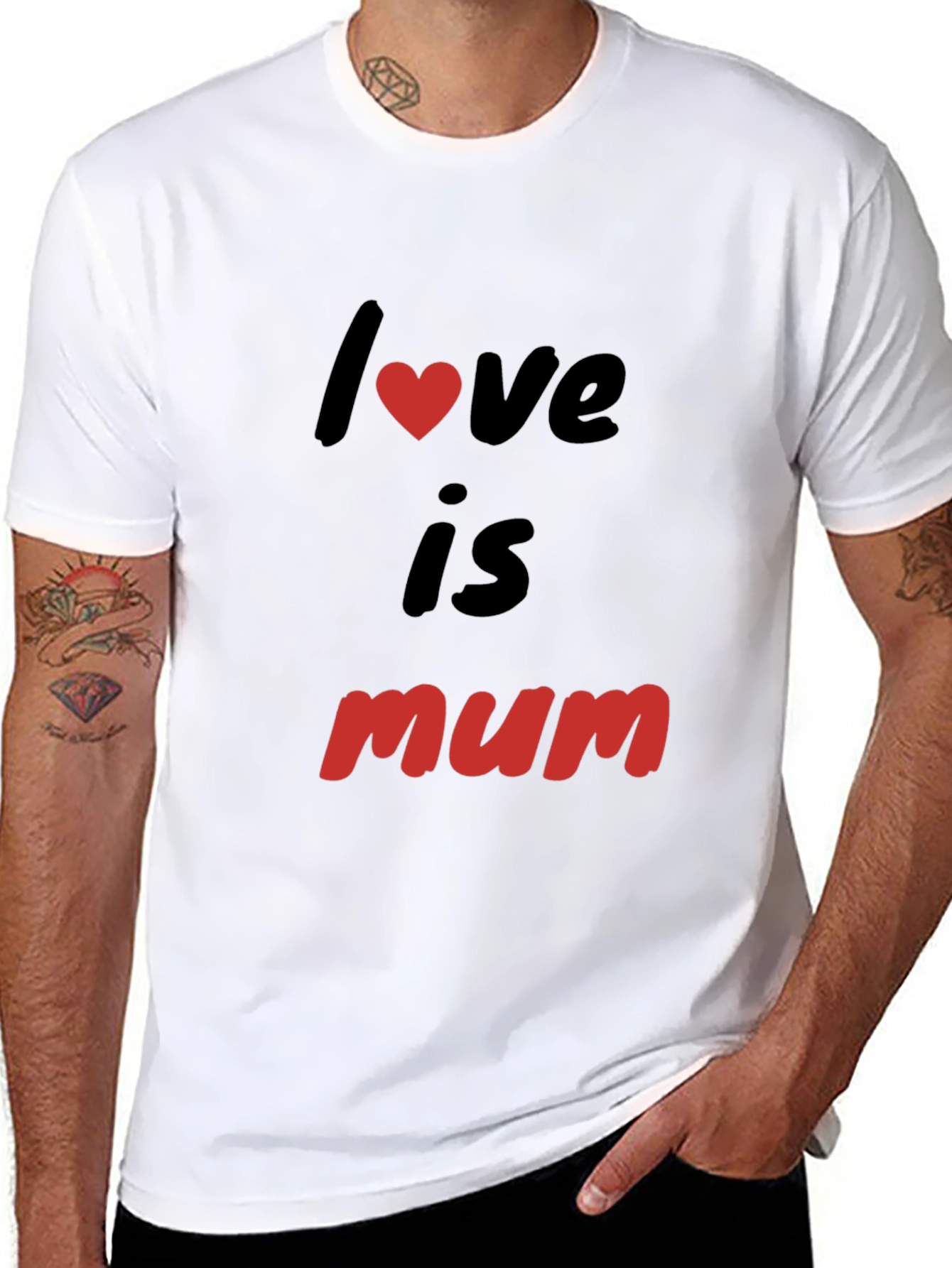 Love is Mum - Black T-shirt