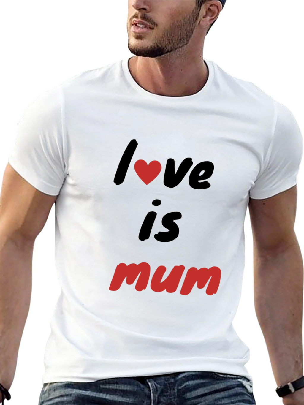 Love is Mum - Black T-shirt