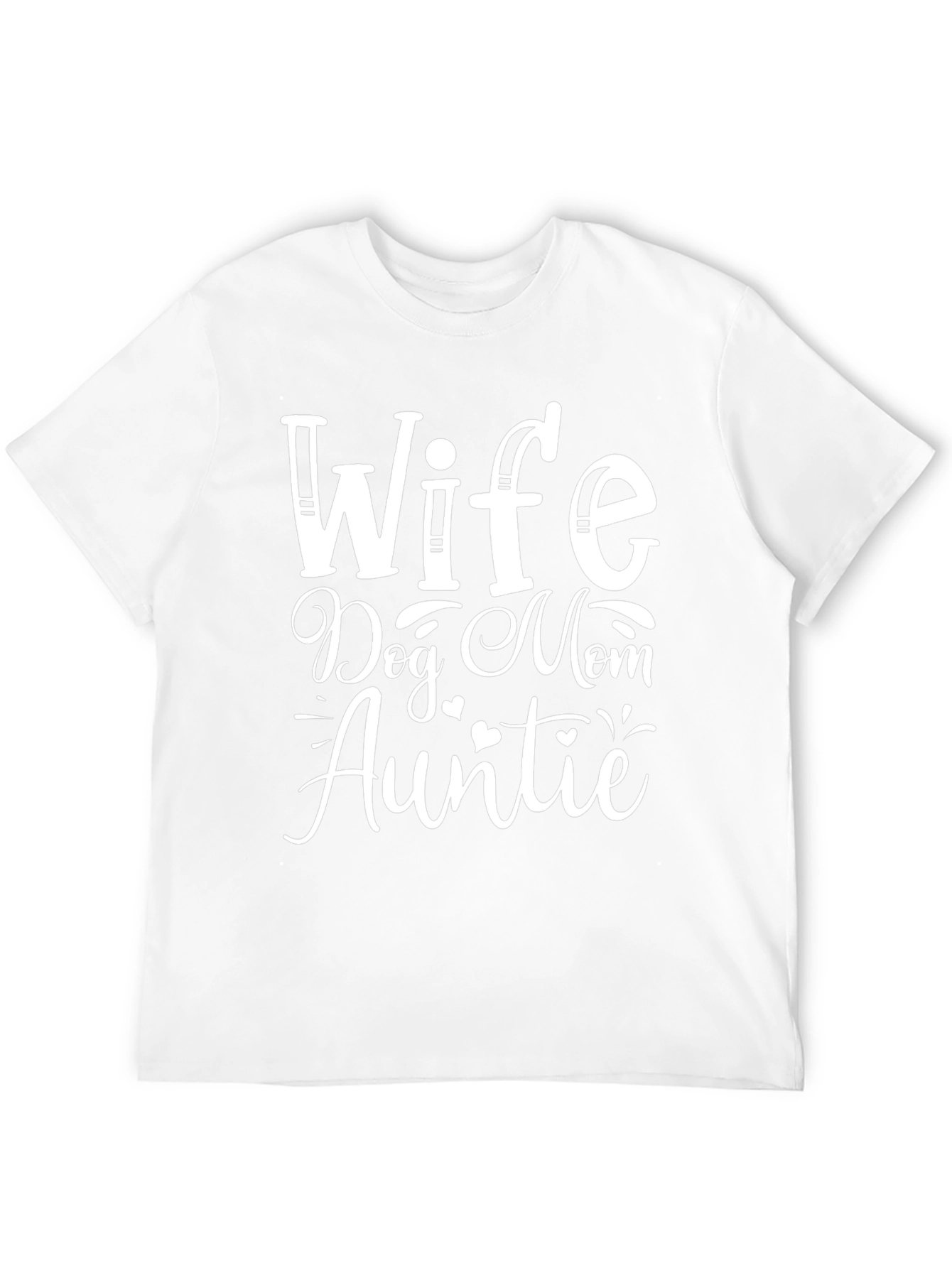 Wife Dog Mom Auntie Black T-Shirt