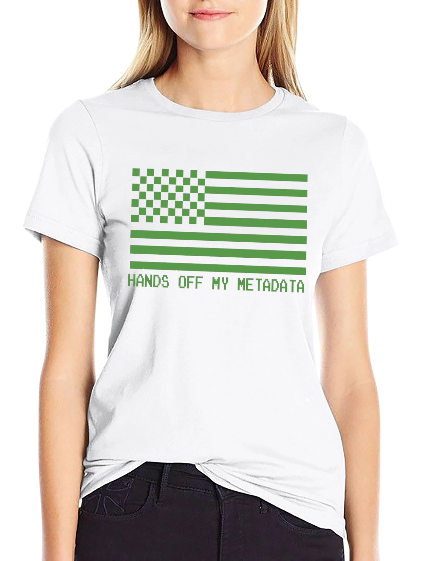 Hands Off My Metadata Graphic Tee