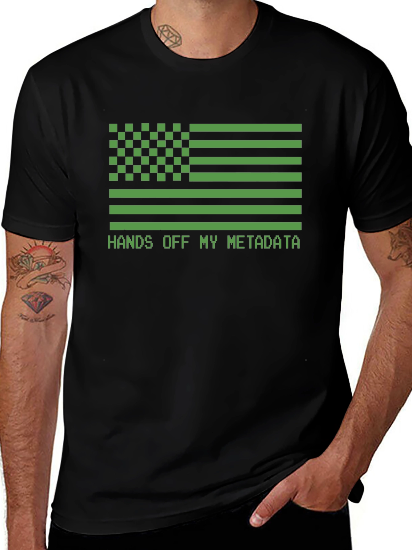 Hands Off My Metadata Graphic Tee