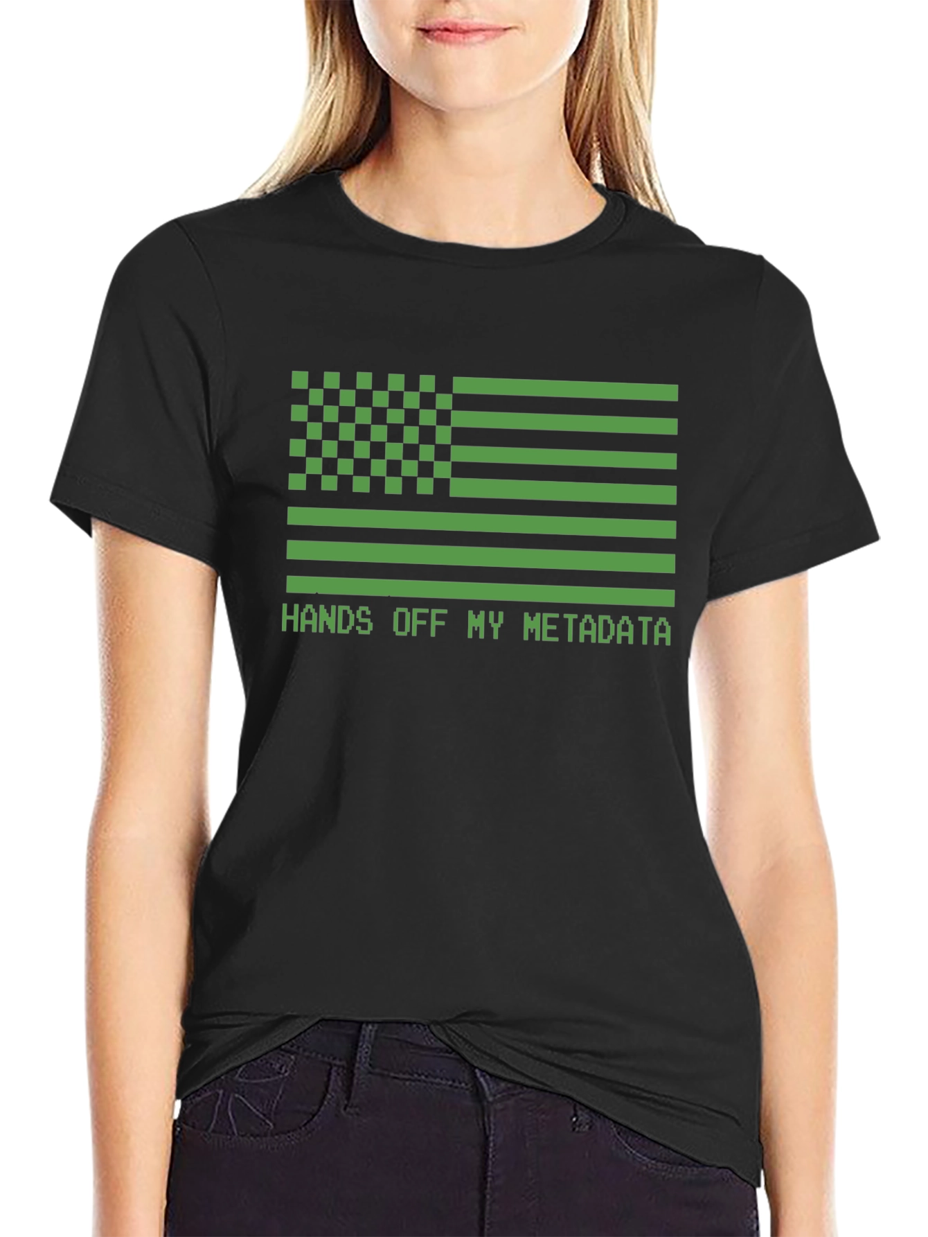 Hands Off My Metadata Graphic Tee