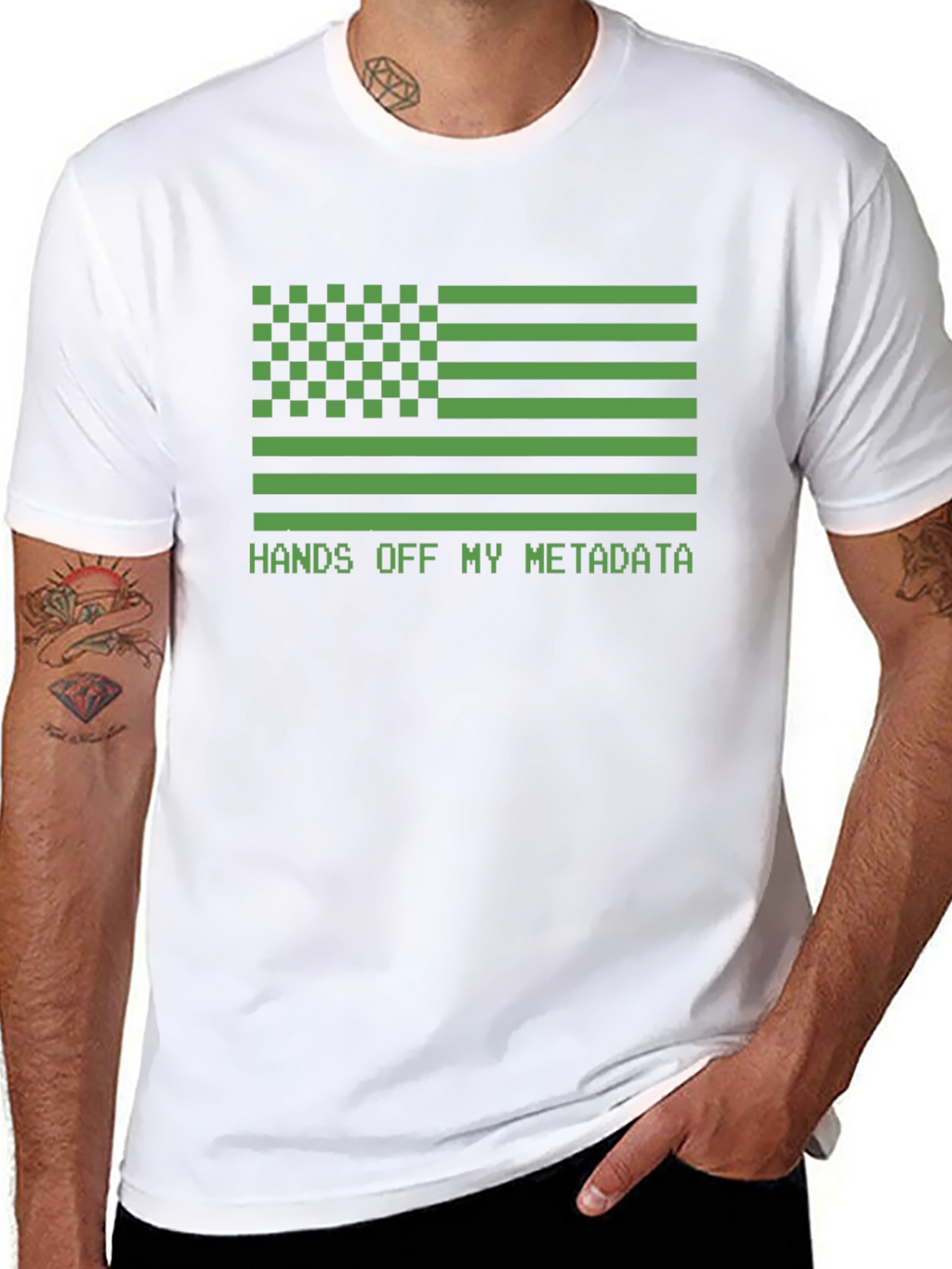 Hands Off My Metadata Graphic Tee