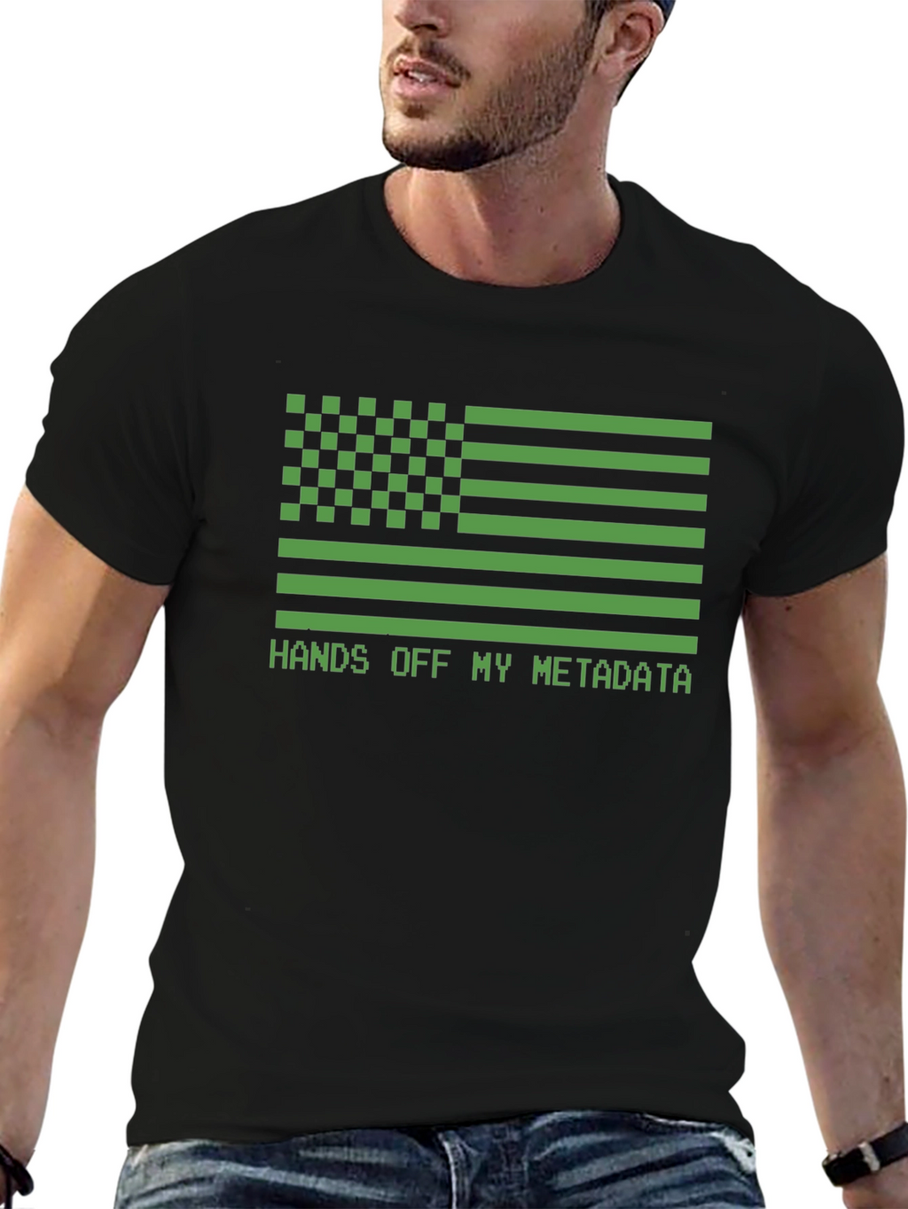 Hands Off My Metadata Graphic Tee