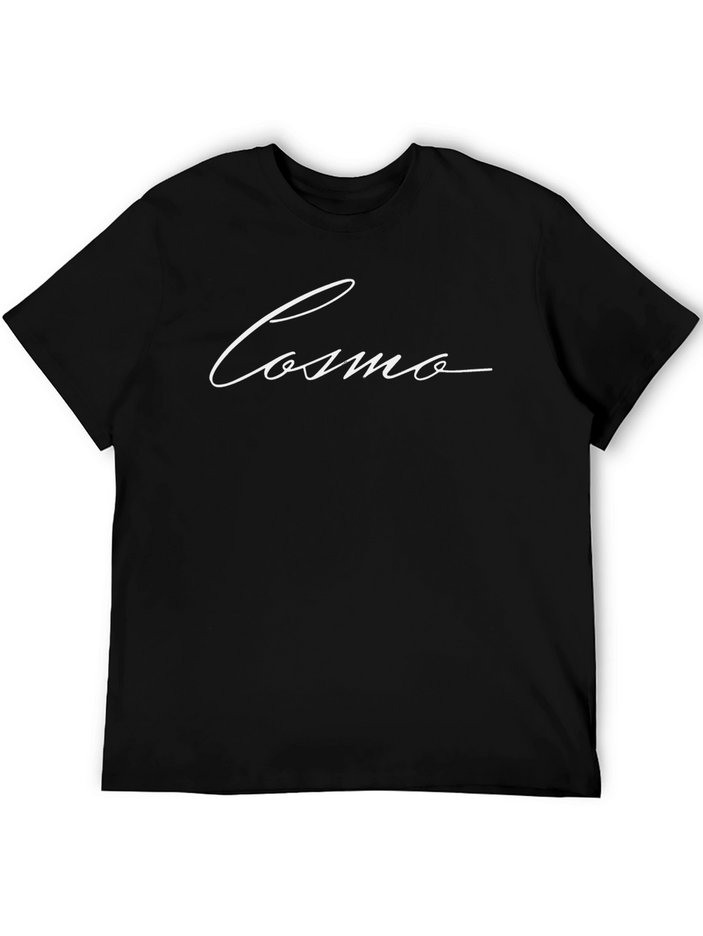 Cosmo Script Black Tee - Stylish Casual Wear