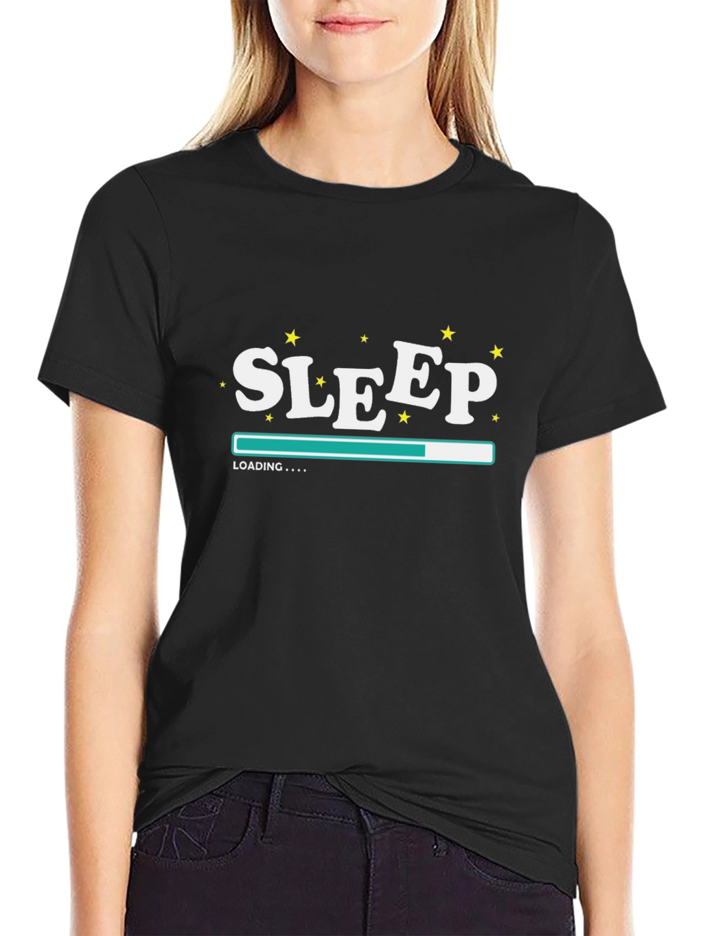 Sleep Loading Graphic Tee - Black