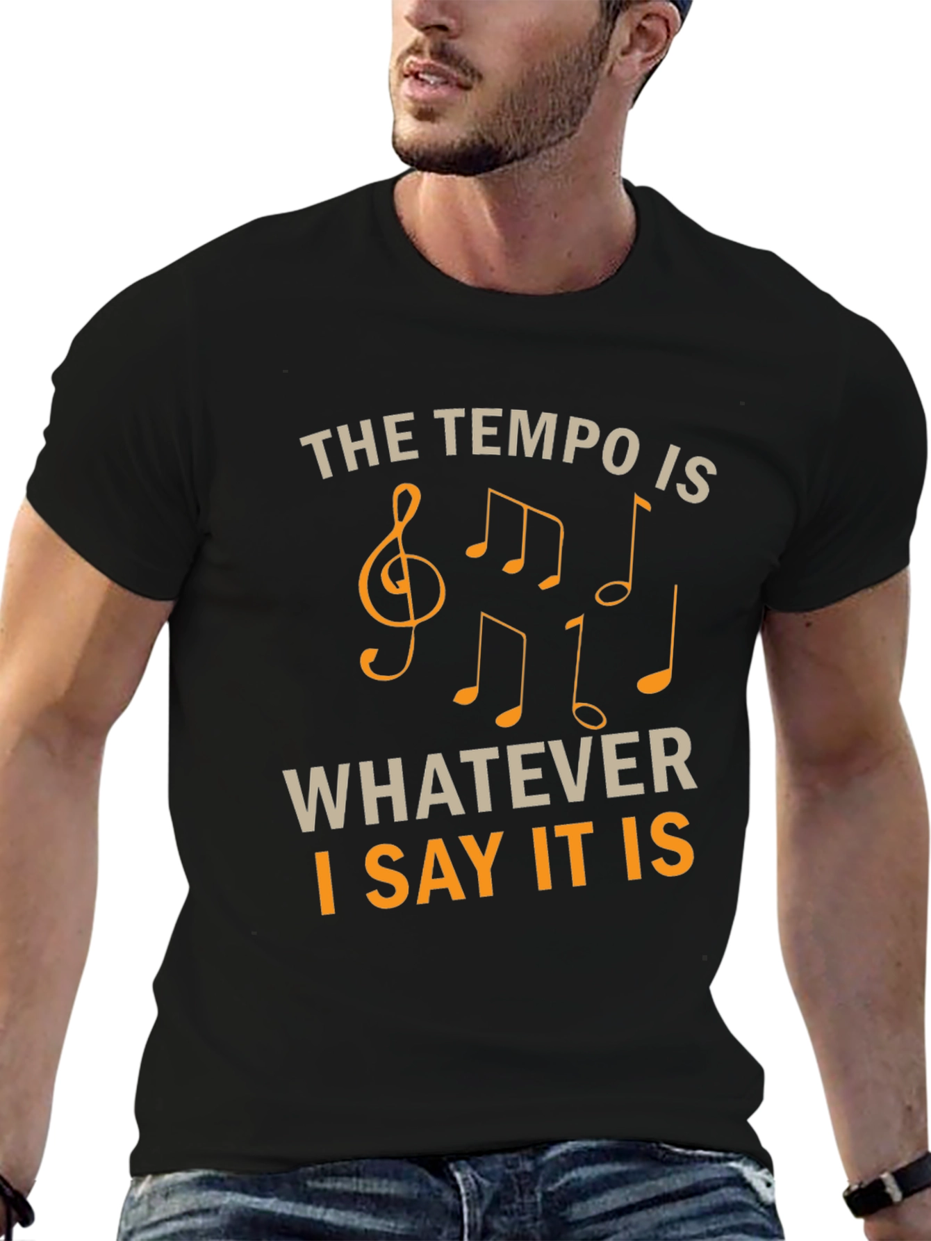 The Tempo Is Whatever I Say It Is Black T-Shirt