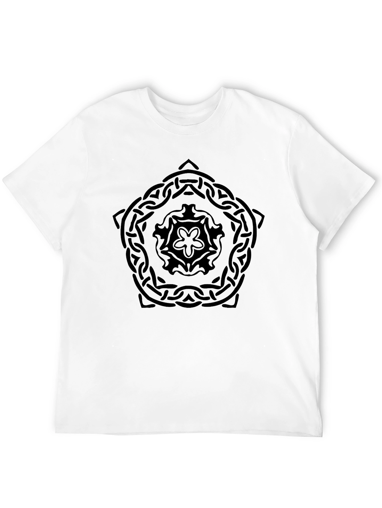 Celtic Knot Mandala Graphic Black T-Shirt