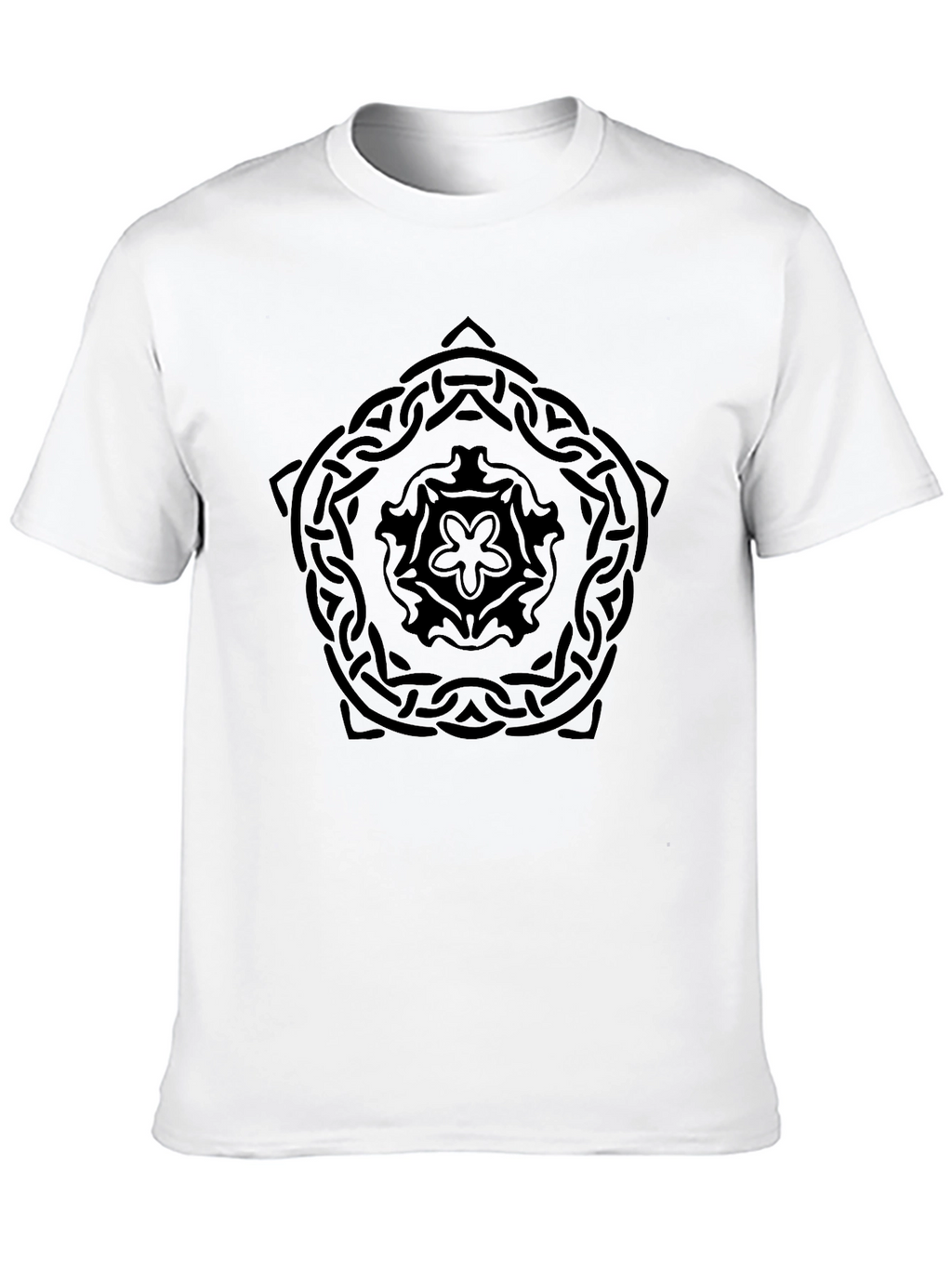 Celtic Knot Mandala Graphic Black T-Shirt