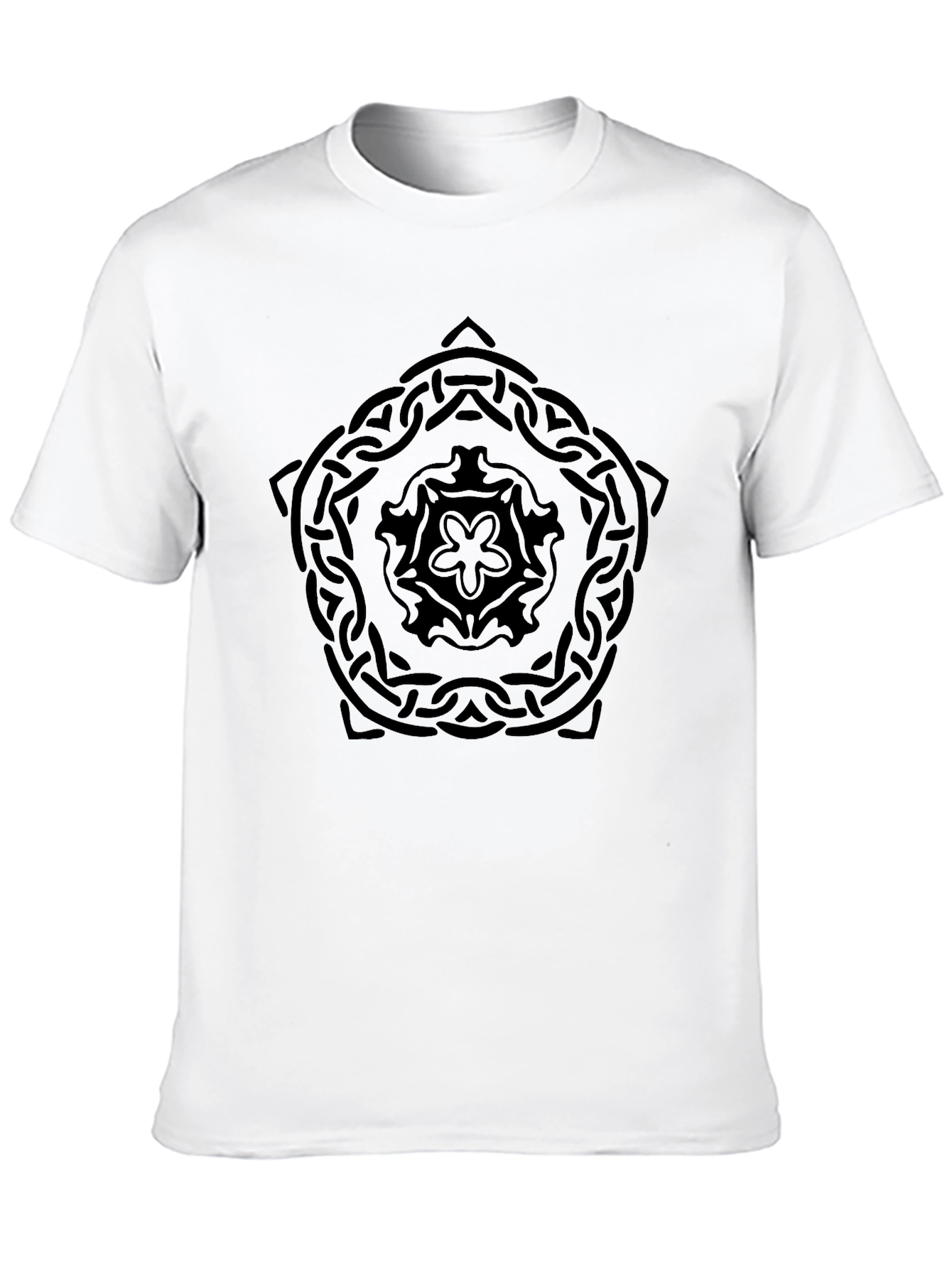 Celtic Knot Mandala Graphic Black T-Shirt