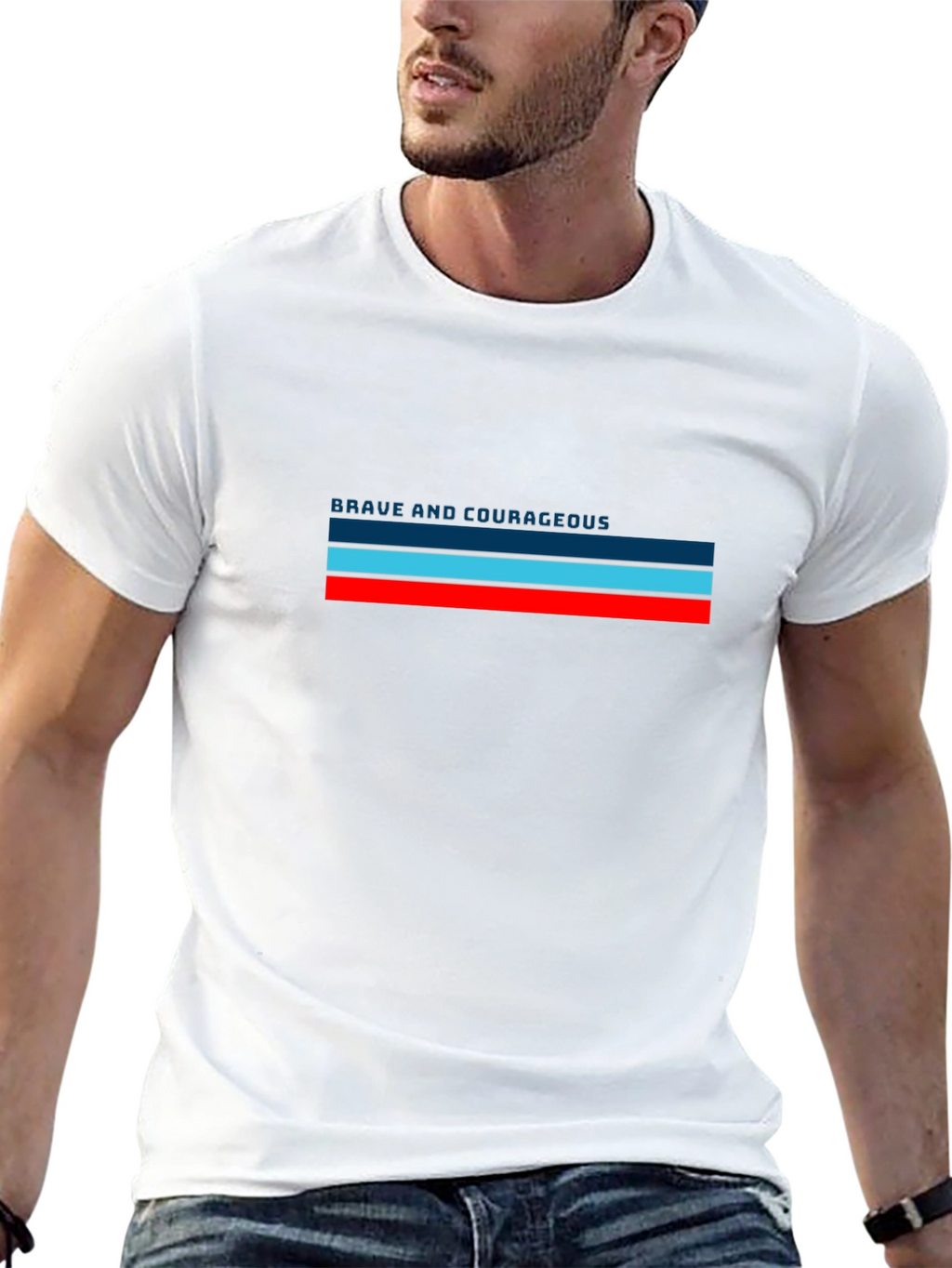 Brave & Courageous Striped T-Shirt