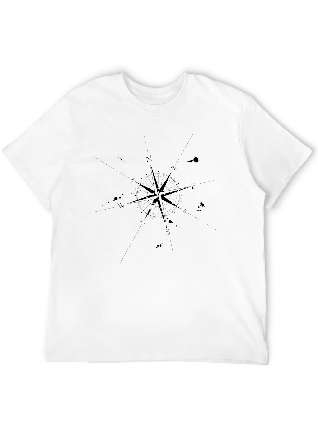Compass Rose Graphic Black T-Shirt