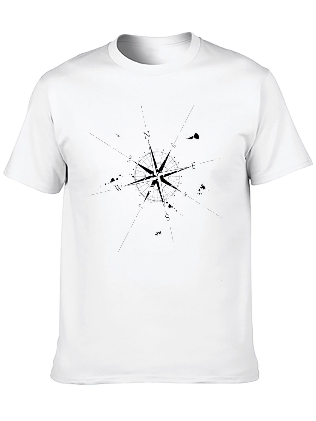 Compass Rose Graphic Black T-Shirt
