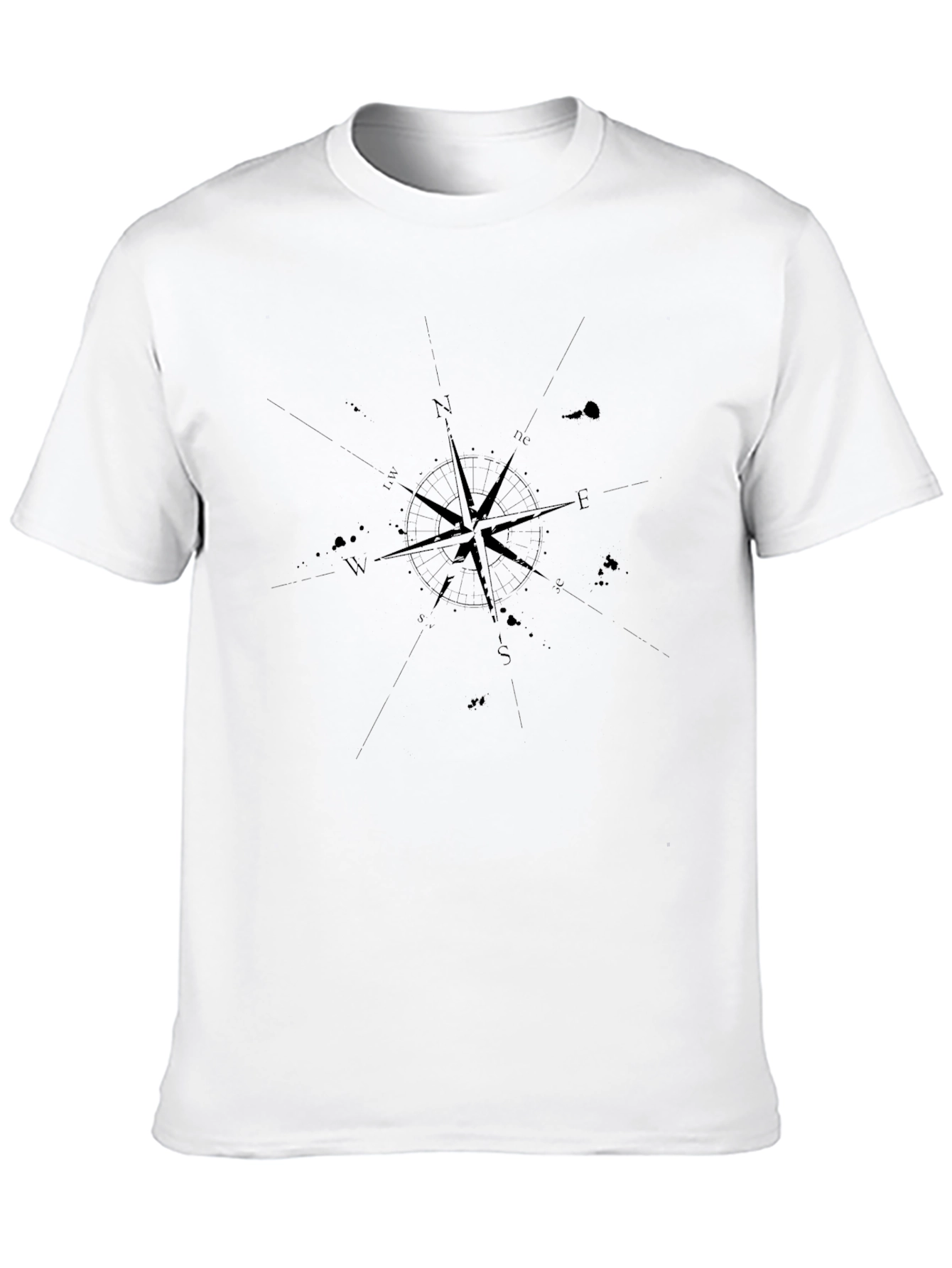Compass Rose Graphic Black T-Shirt