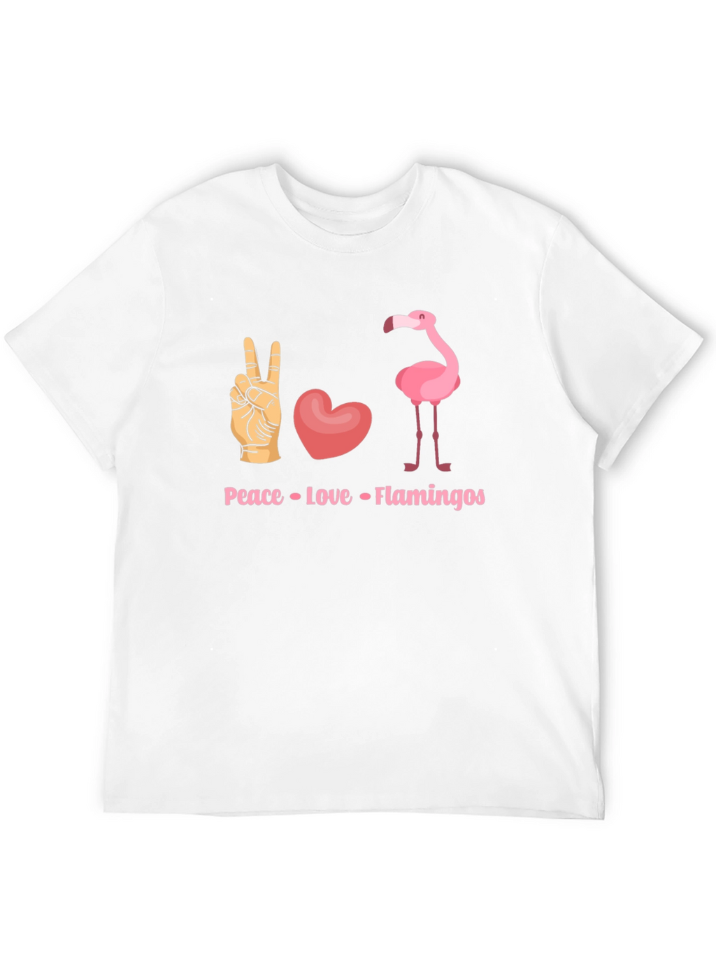 Peace Love Flamingos Graphic T-Shirt