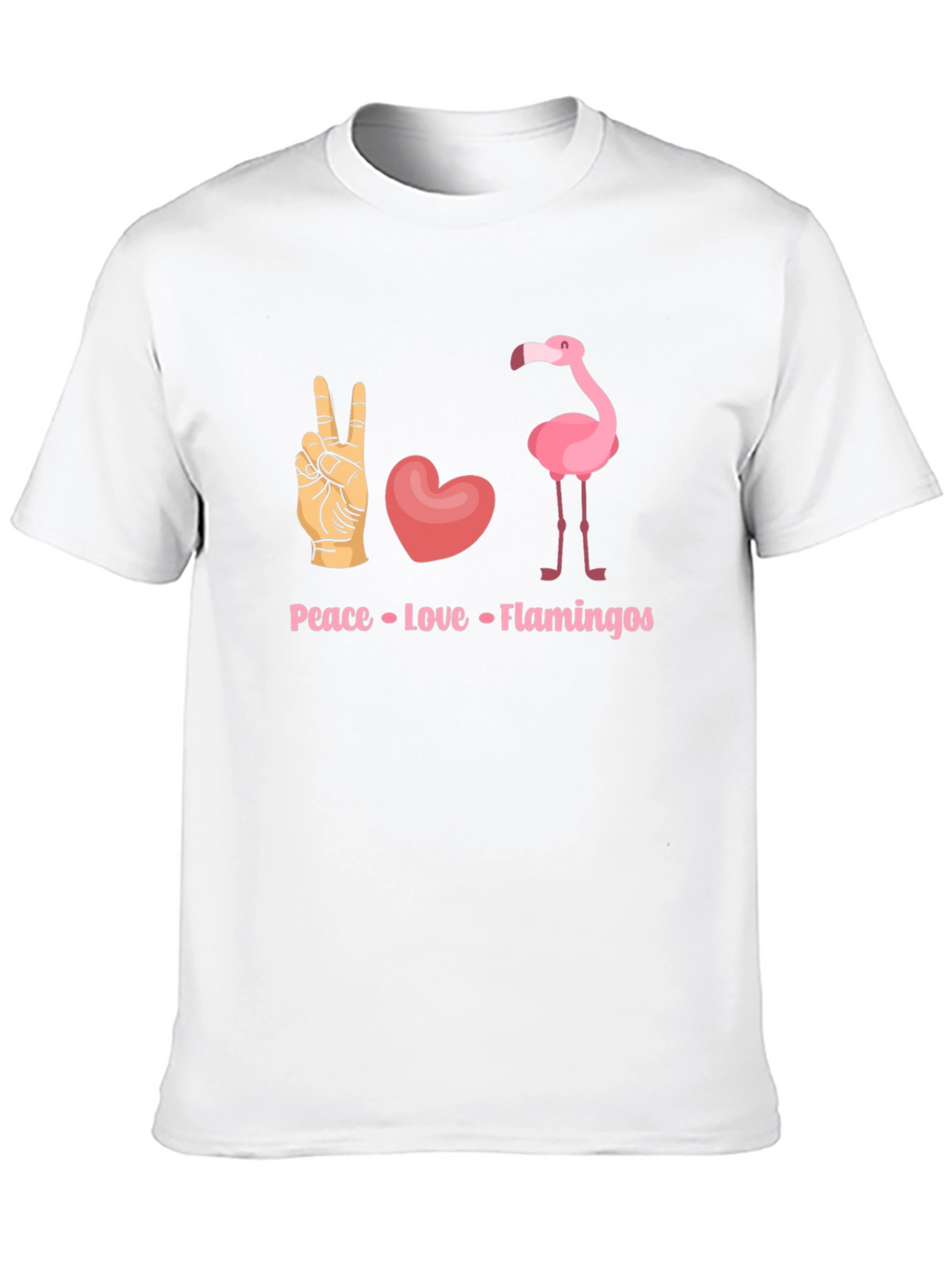 Peace Love Flamingos Graphic T-Shirt