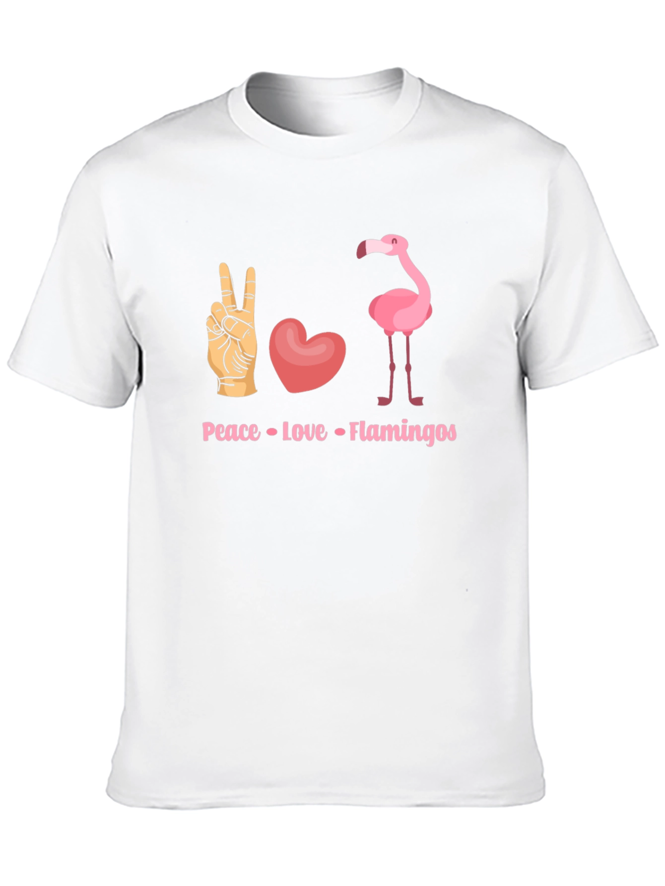 Peace Love Flamingos Graphic T-Shirt